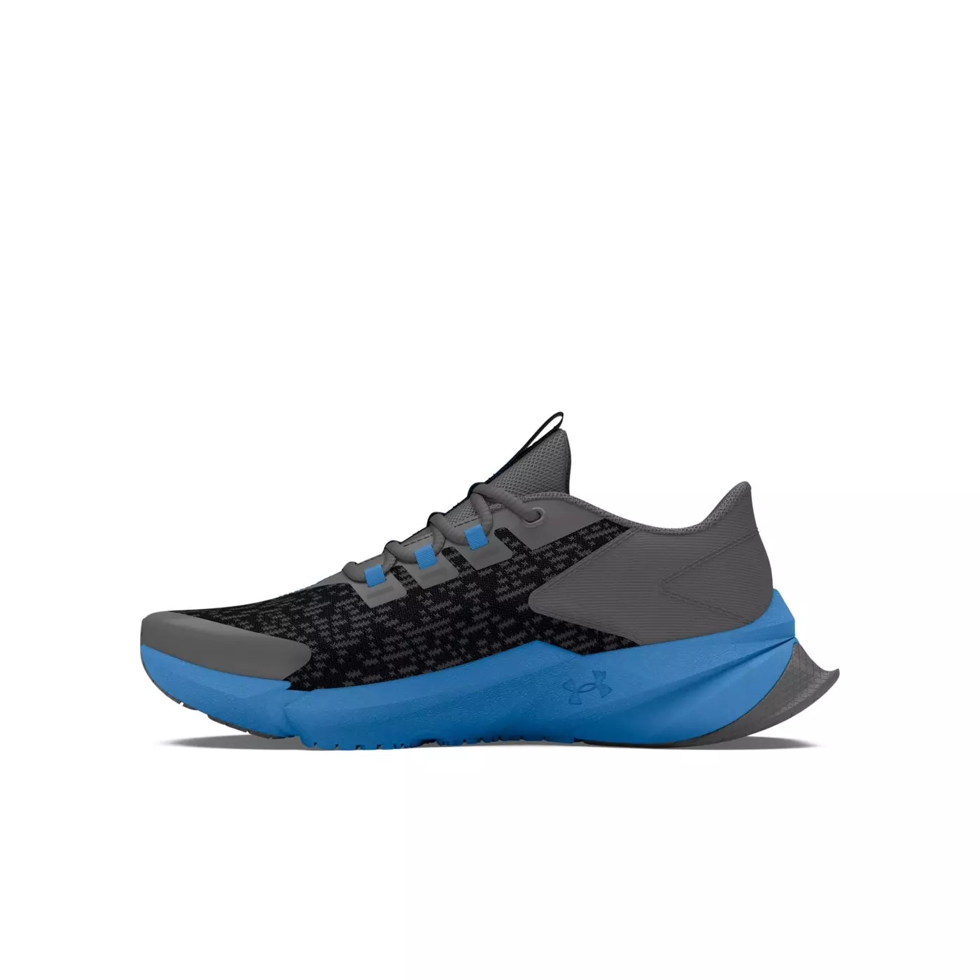 Under Armour Scramjet 5 "Black/Castlerock/Viral Blue" Grade School Boys' Running Shoe - BLACK/GREY/BLUE