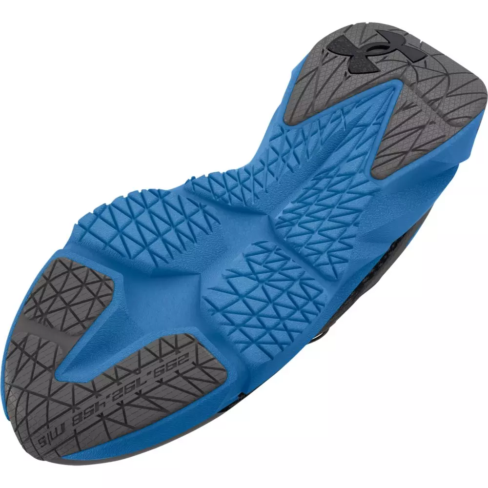 Under Armour Scramjet 5 "Black/Castlerock/Viral Blue" Grade School Boys' Running Shoe - BLACK/GREY/BLUE