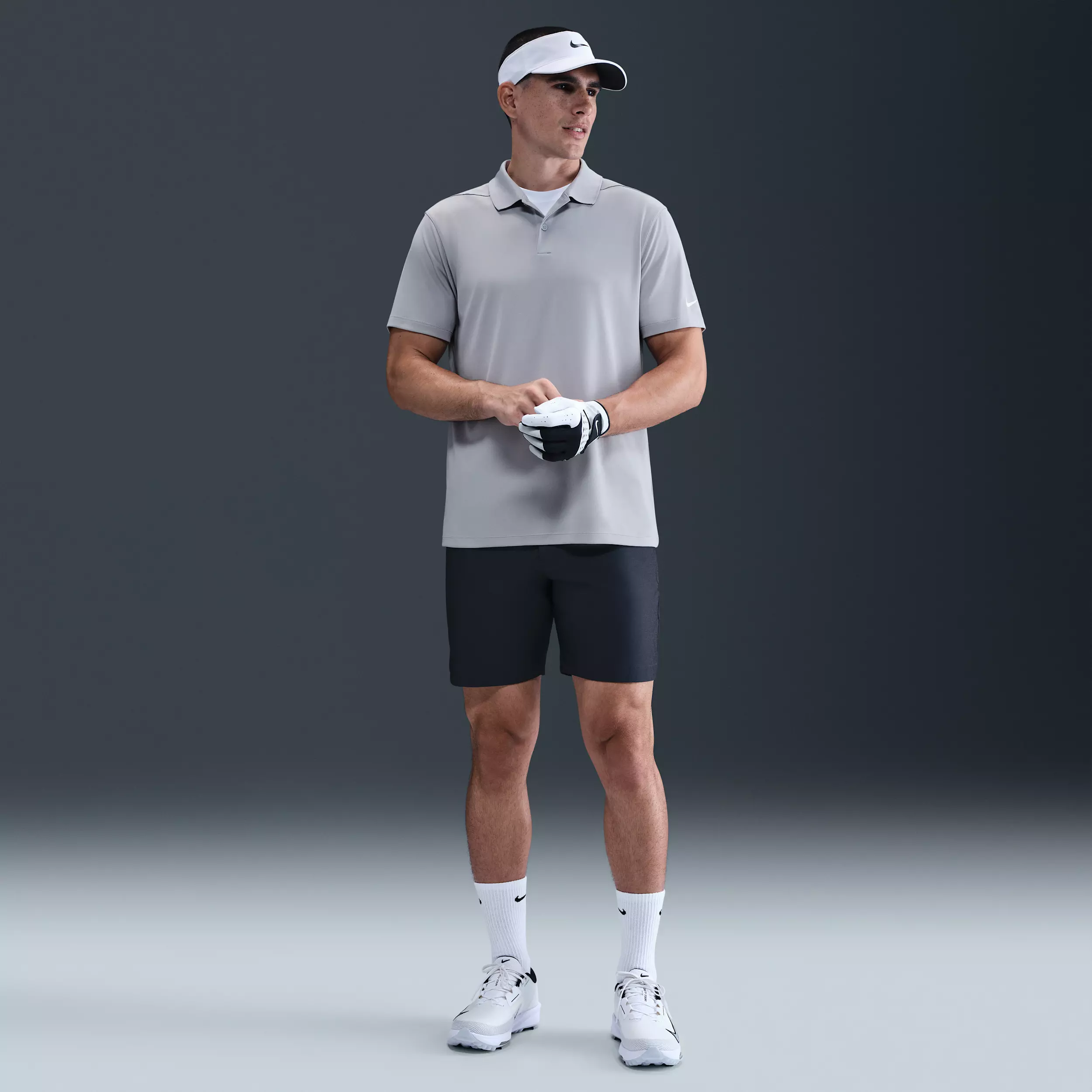 Nike Men's Dri-FIT Victory Solid Golf Polo - GREY