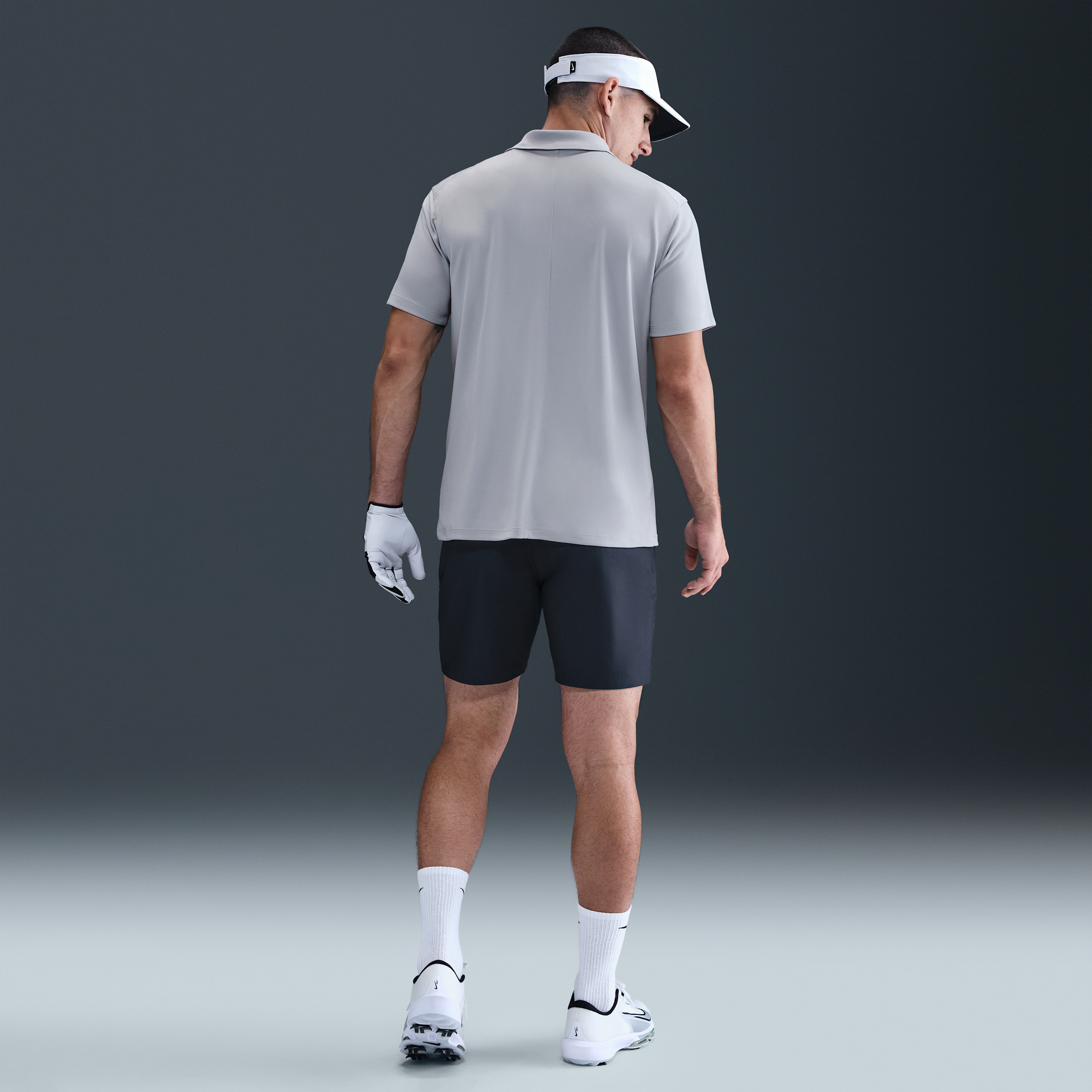 Nike Men's Dri-FIT Victory Solid Golf Polo - GREY Thumbnail View 5