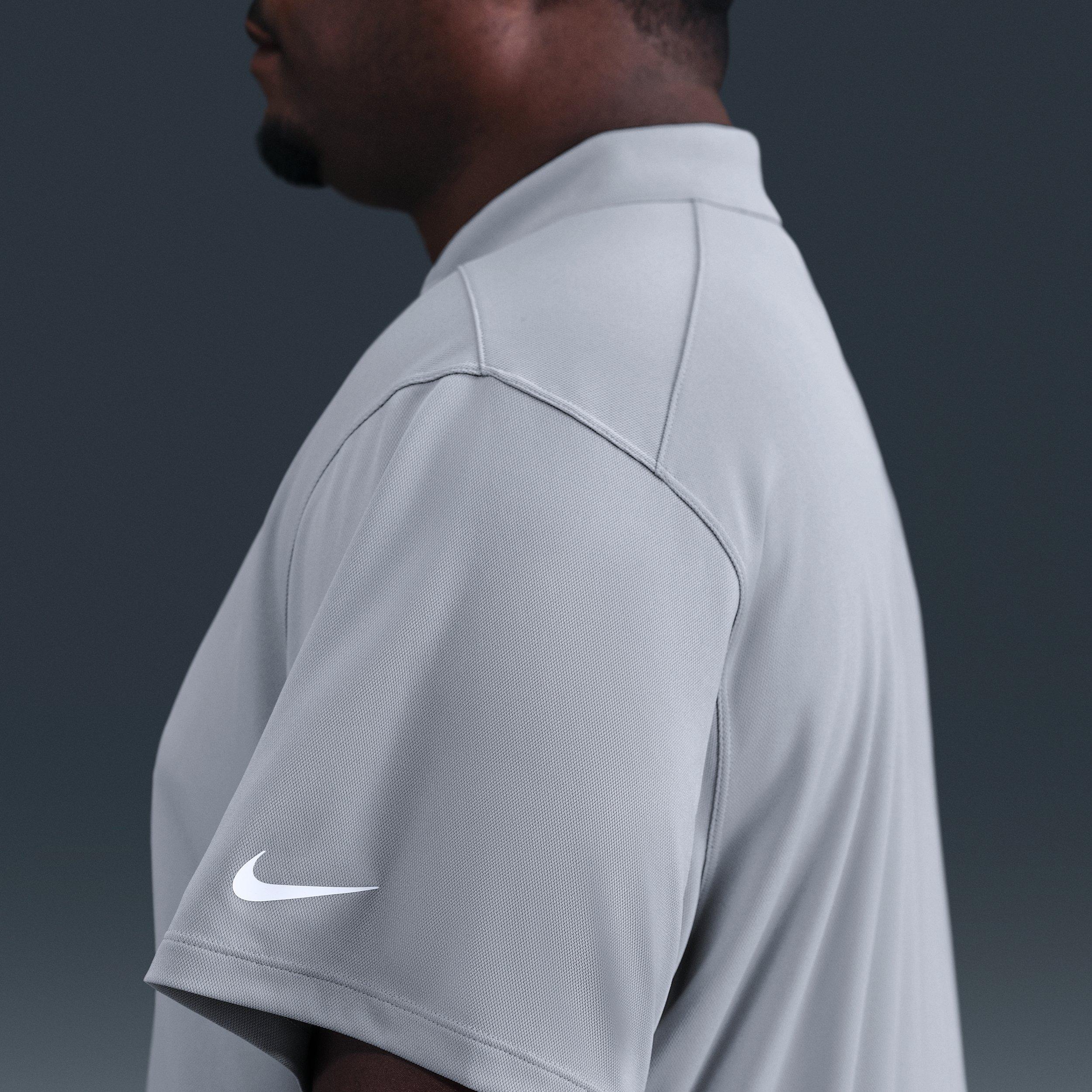 Nike Men's Dri-FIT Victory Solid Golf Polo - GREY Thumbnail View 8