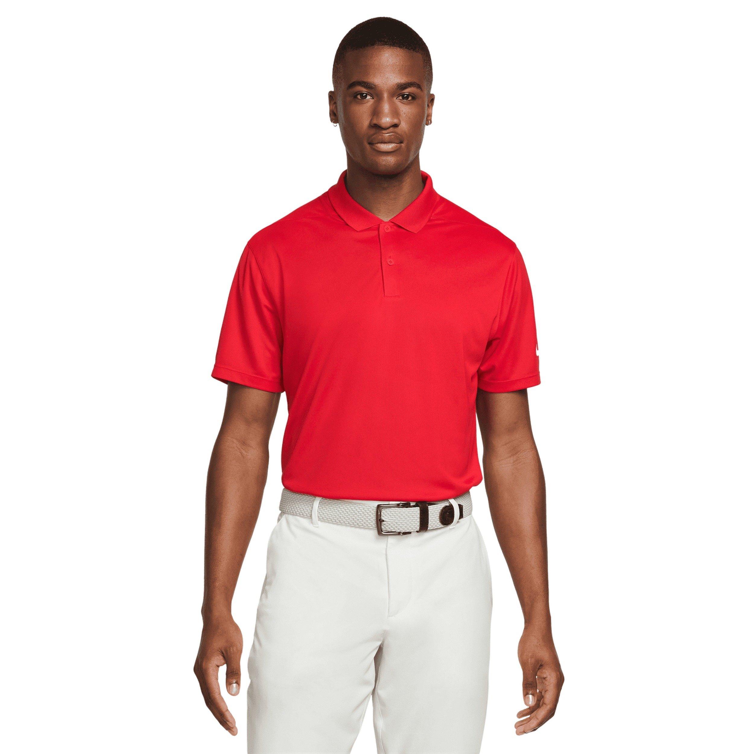 Nike Men's Dri-FIT Victory Solid Golf Polo - RED Thumbnail View 1