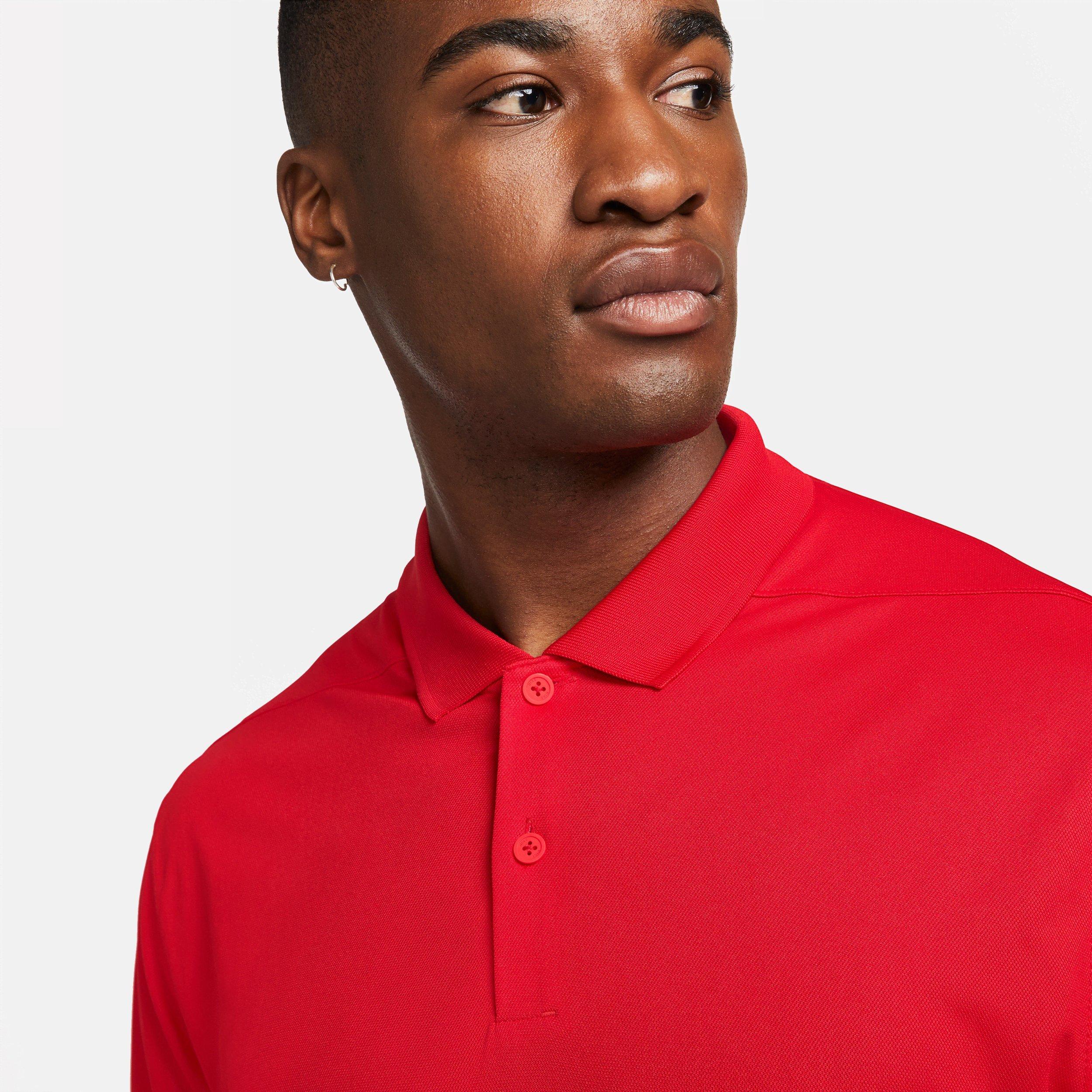 Nike Men's Dri-FIT Victory Solid Golf Polo - RED Thumbnail View 3