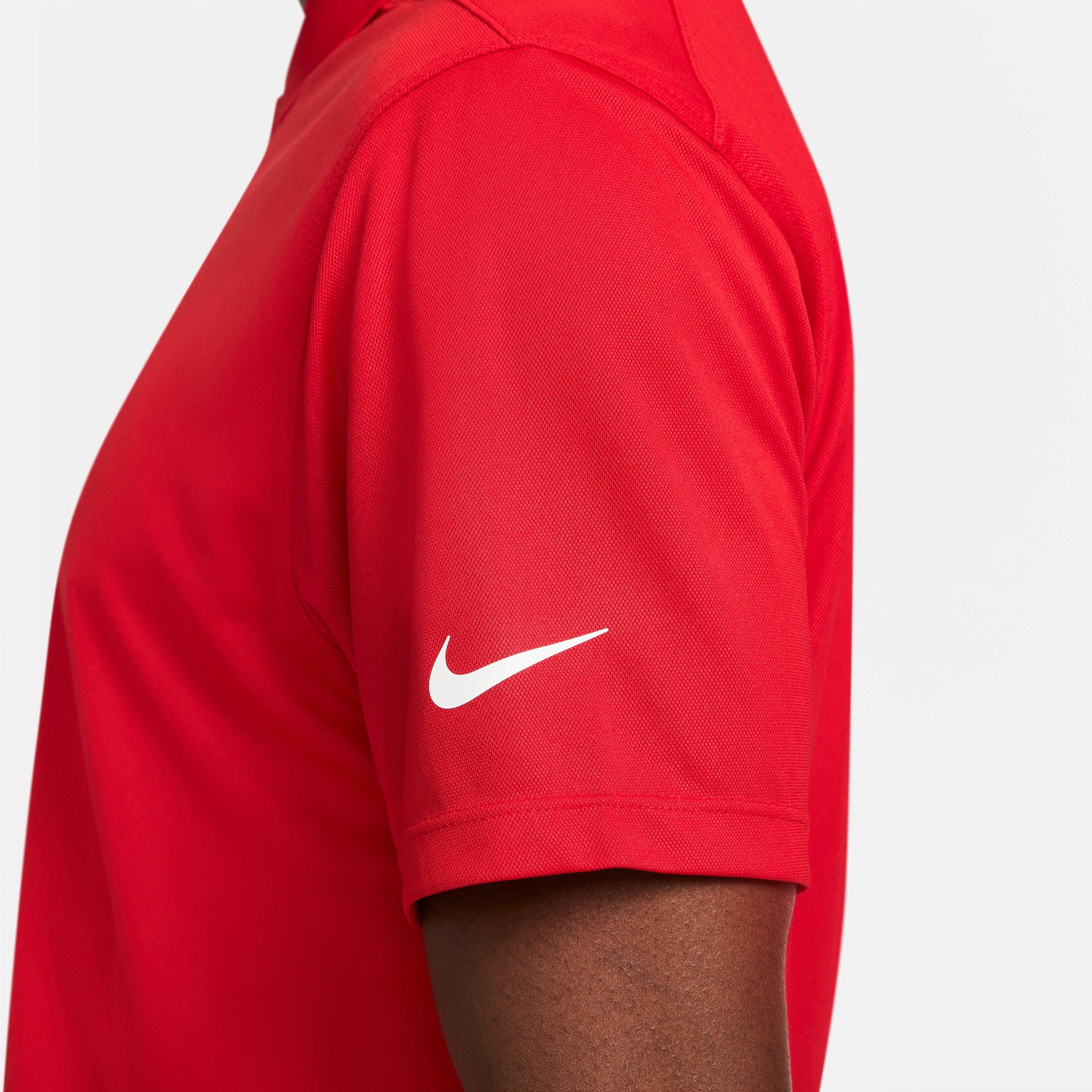 Nike Men's Dri-FIT Victory Solid Golf Polo - RED Thumbnail View 4