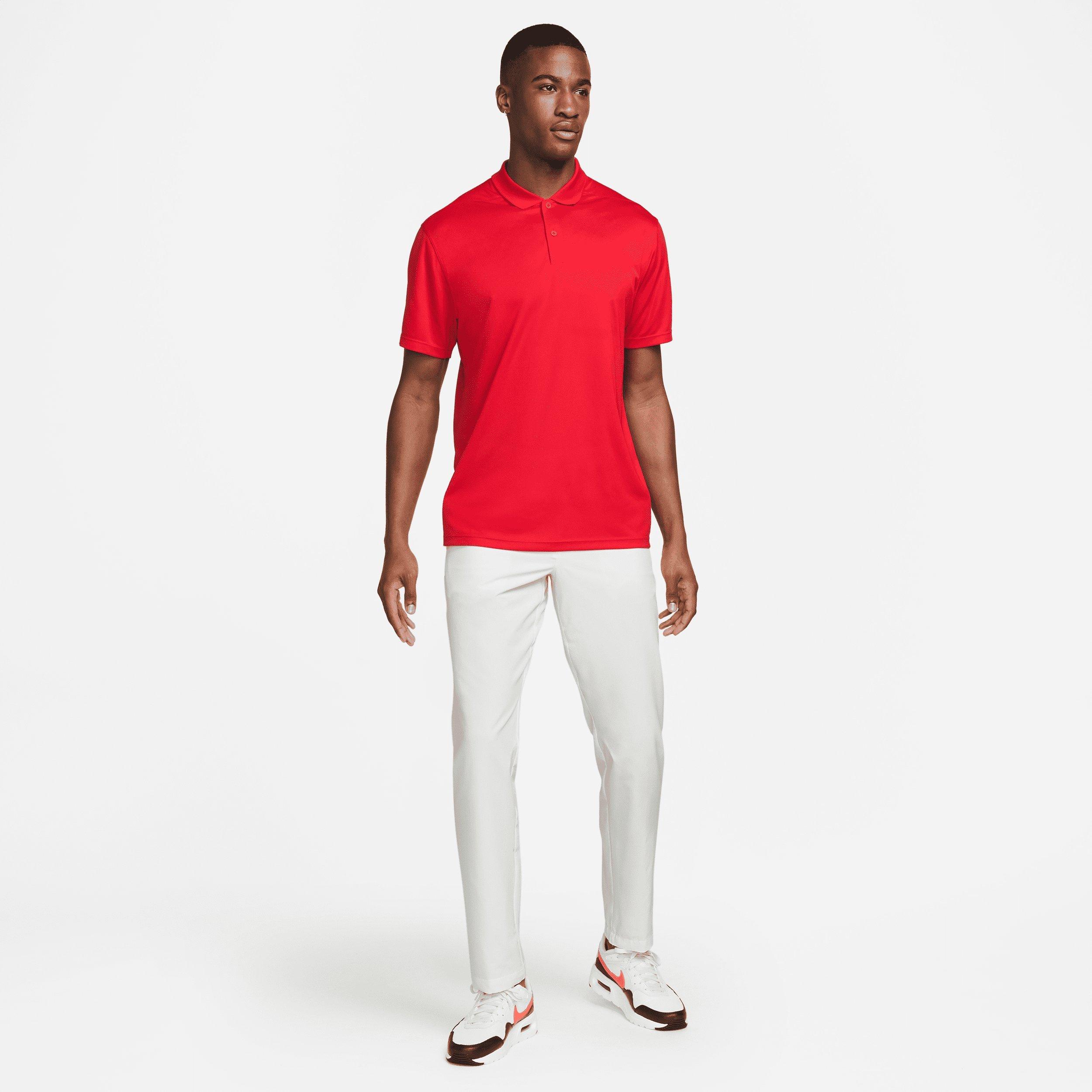 Nike Men's Dri-FIT Victory Solid Golf Polo - RED Thumbnail View 5