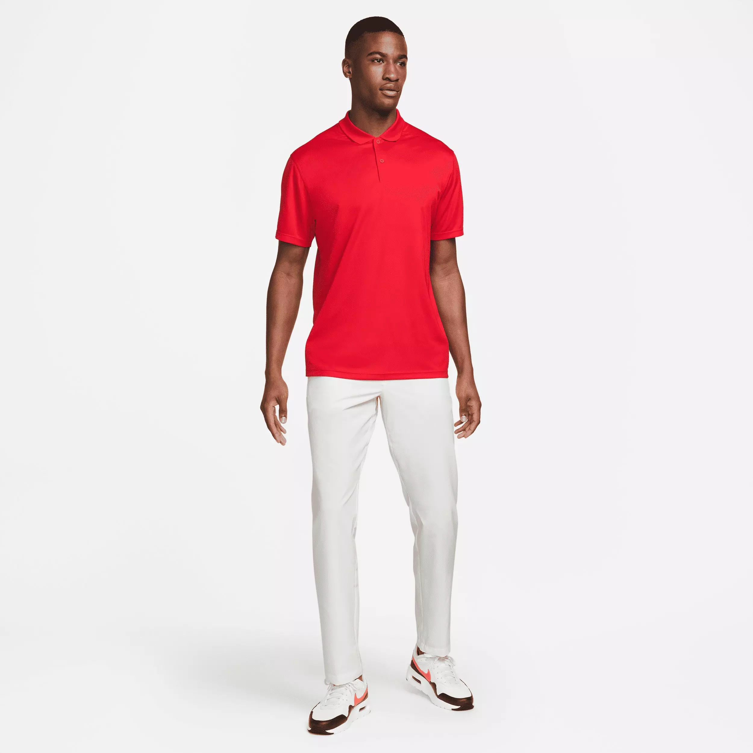 Nike Men's Dri-FIT Victory Solid Golf Polo - RED