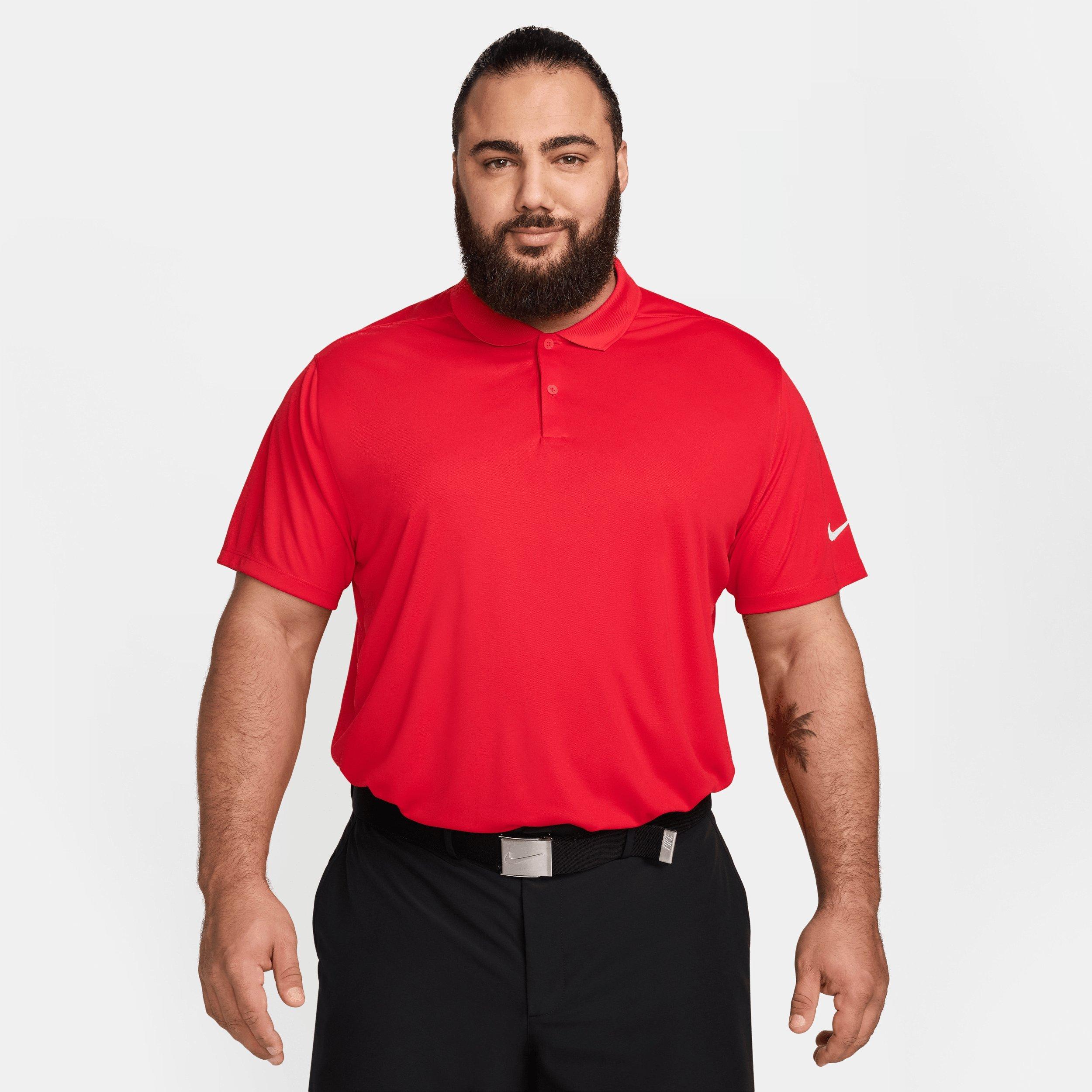 Nike Men's Dri-FIT Victory Solid Golf Polo - RED Thumbnail View 6