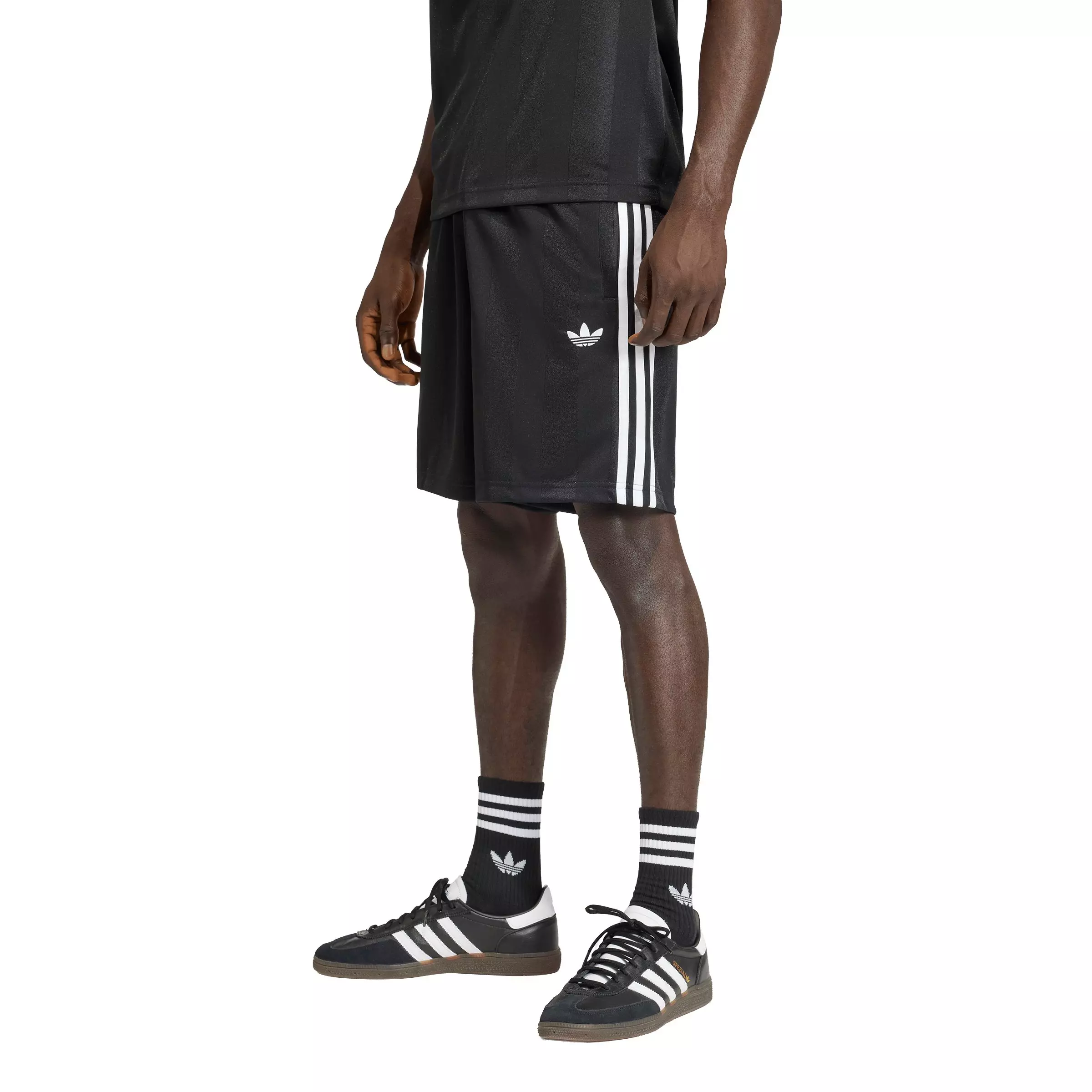 adidas Originals Men's 3-Stripes Loose Engineered Shorts - Black - BLACK