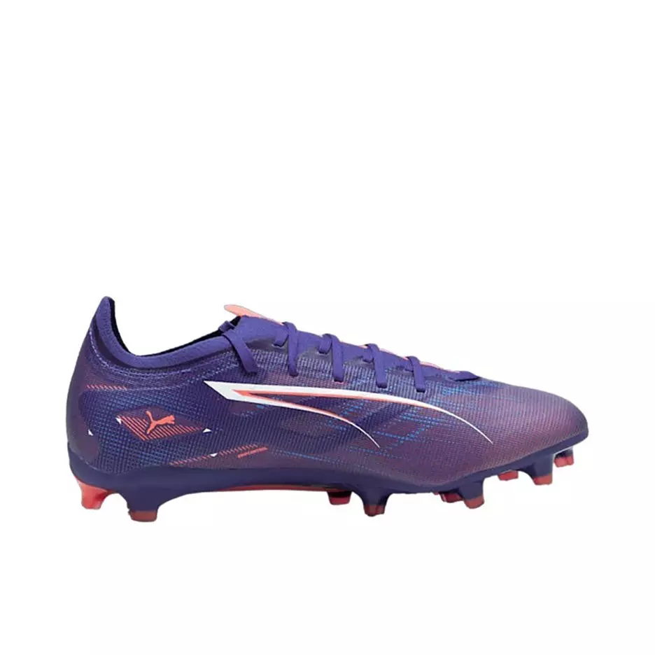 PUMA Ultra 5 Match FG/AG "Lapis Lazuli/PUMA White/Sunset Glow" Men's Soccer Cleat - BLUE/WHITE/PINK