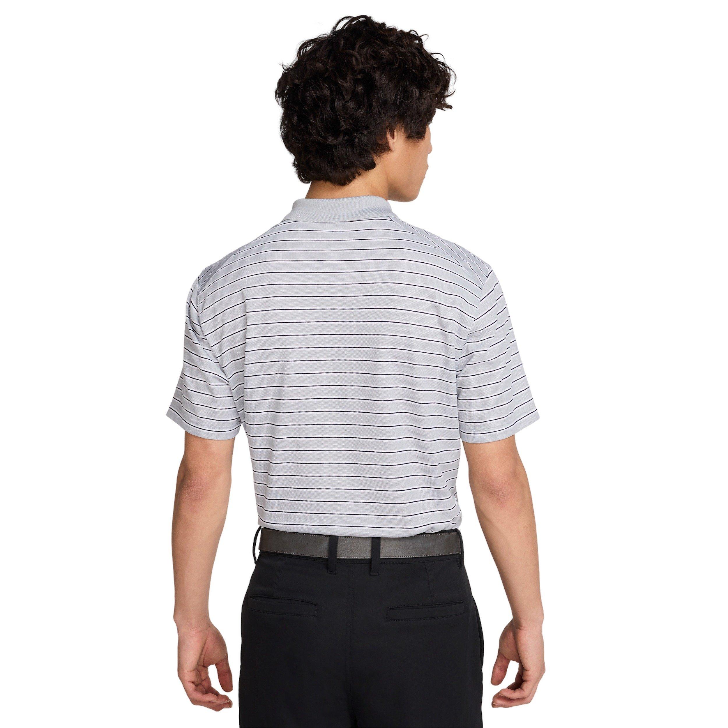 Nike Men's Dri-FIT Victory Striped Golf Polo - Grey - GREY Thumbnail View 2