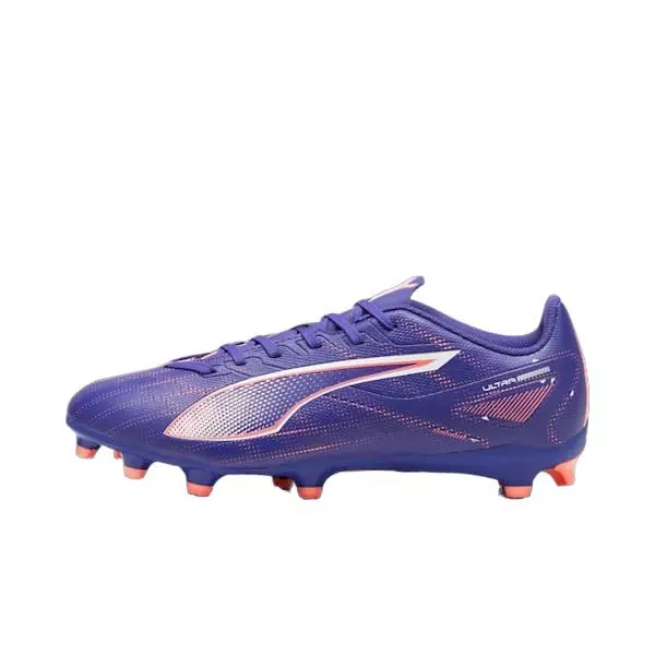 PUMA Ultra 5 Play FG/AG "Lapis Lazuli/PUMA White/Sunset Glow" Men's Soccer Cleat - BLUE/WHITE/PINK