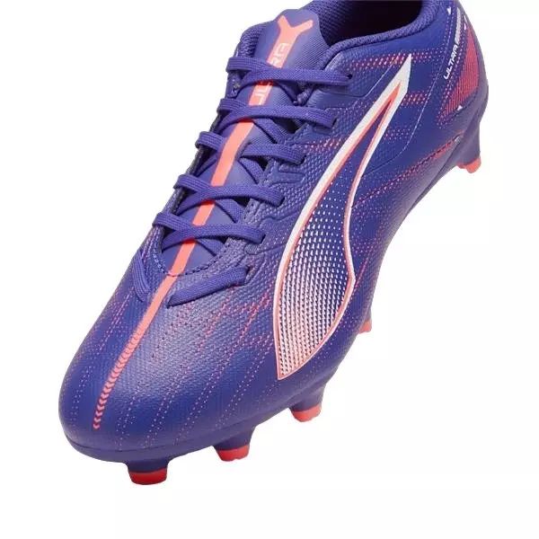 PUMA Ultra 5 Play FG/AG "Lapis Lazuli/PUMA White/Sunset Glow" Men's Soccer Cleat - BLUE/WHITE/PINK