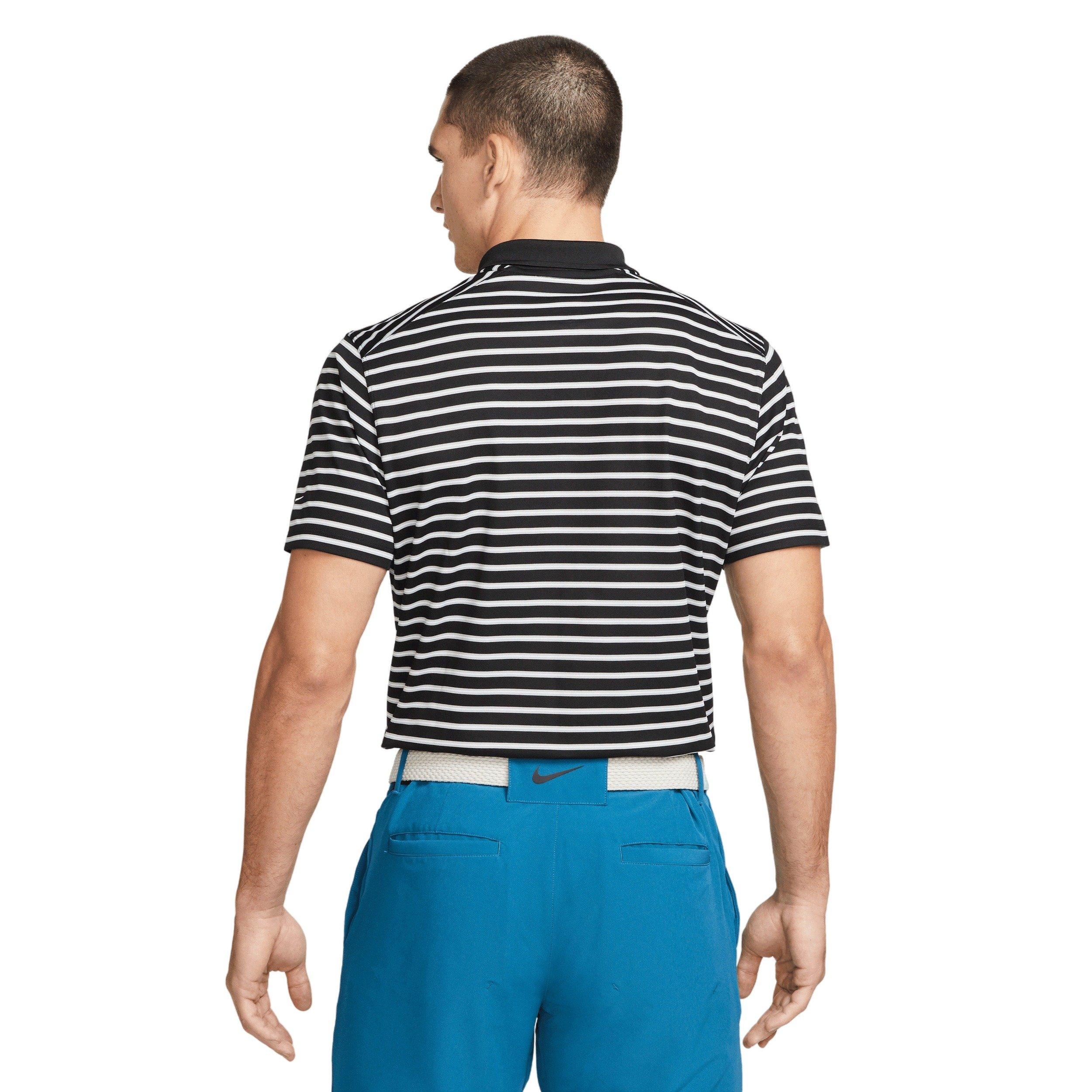 Nike Men's Dri-FIT Victory Striped Golf Polo - Black - BLACK Thumbnail View 2