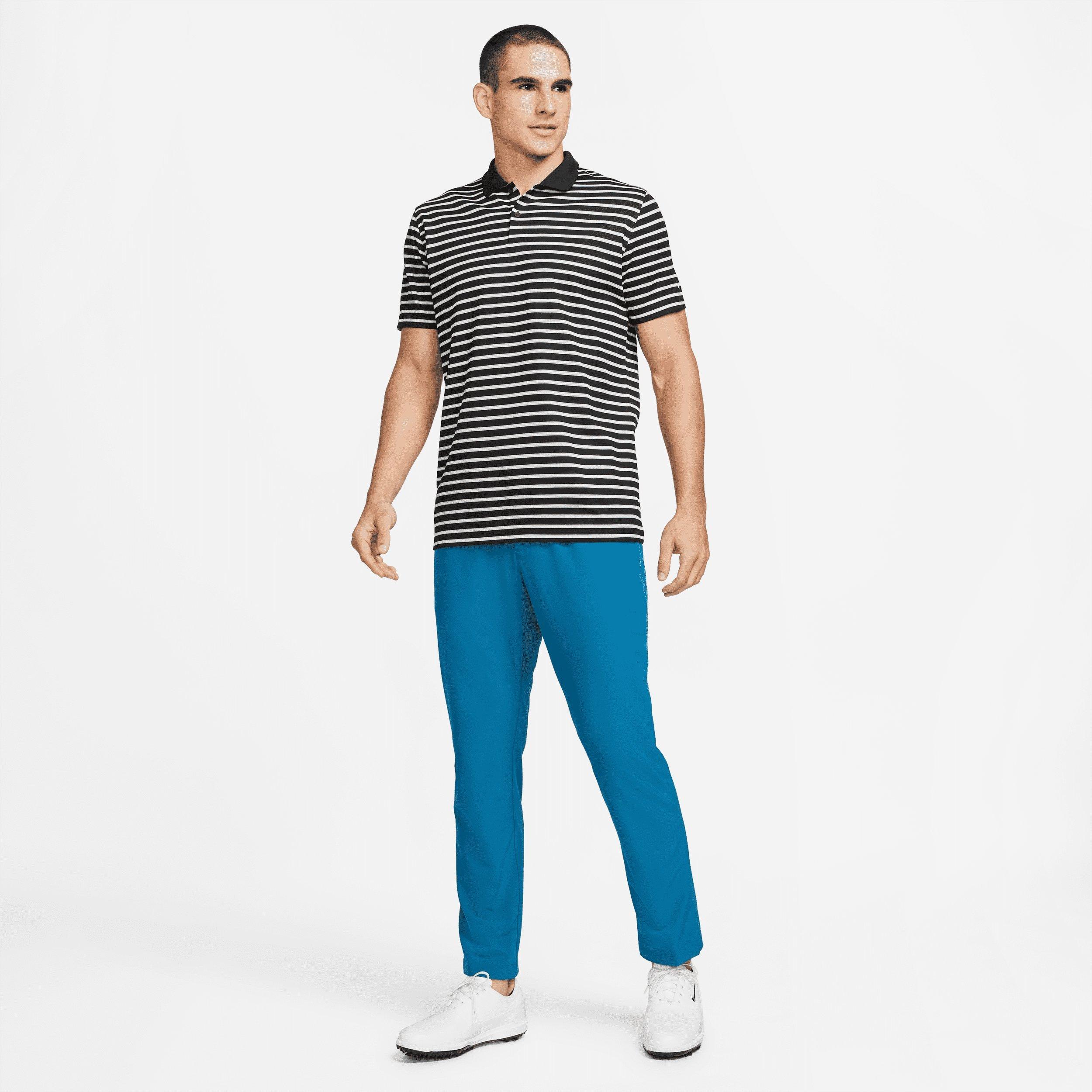 Nike Men's Dri-FIT Victory Striped Golf Polo - Black - BLACK Thumbnail View 4
