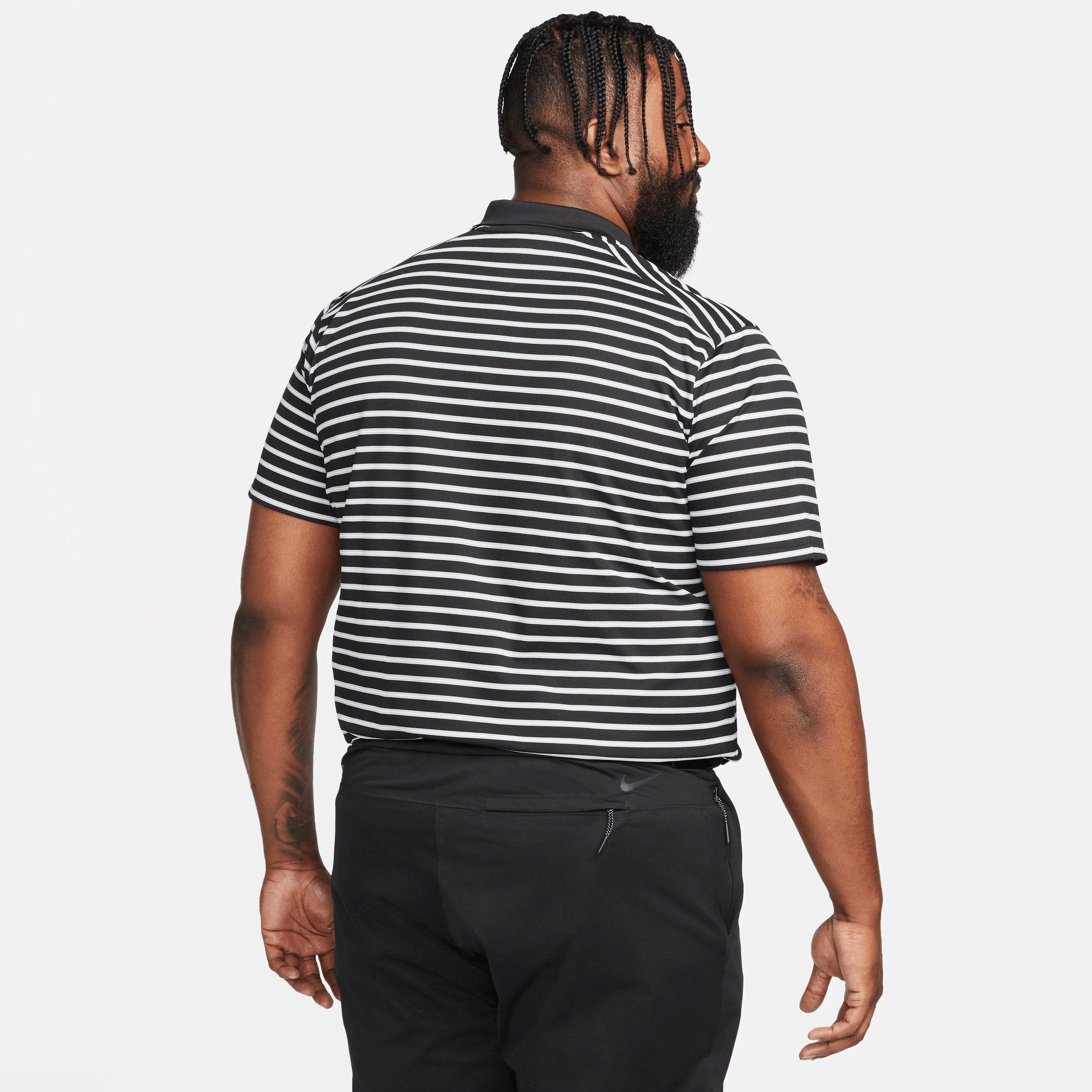 Nike Men's Dri-FIT Victory Striped Golf Polo - Black - BLACK Thumbnail View 6