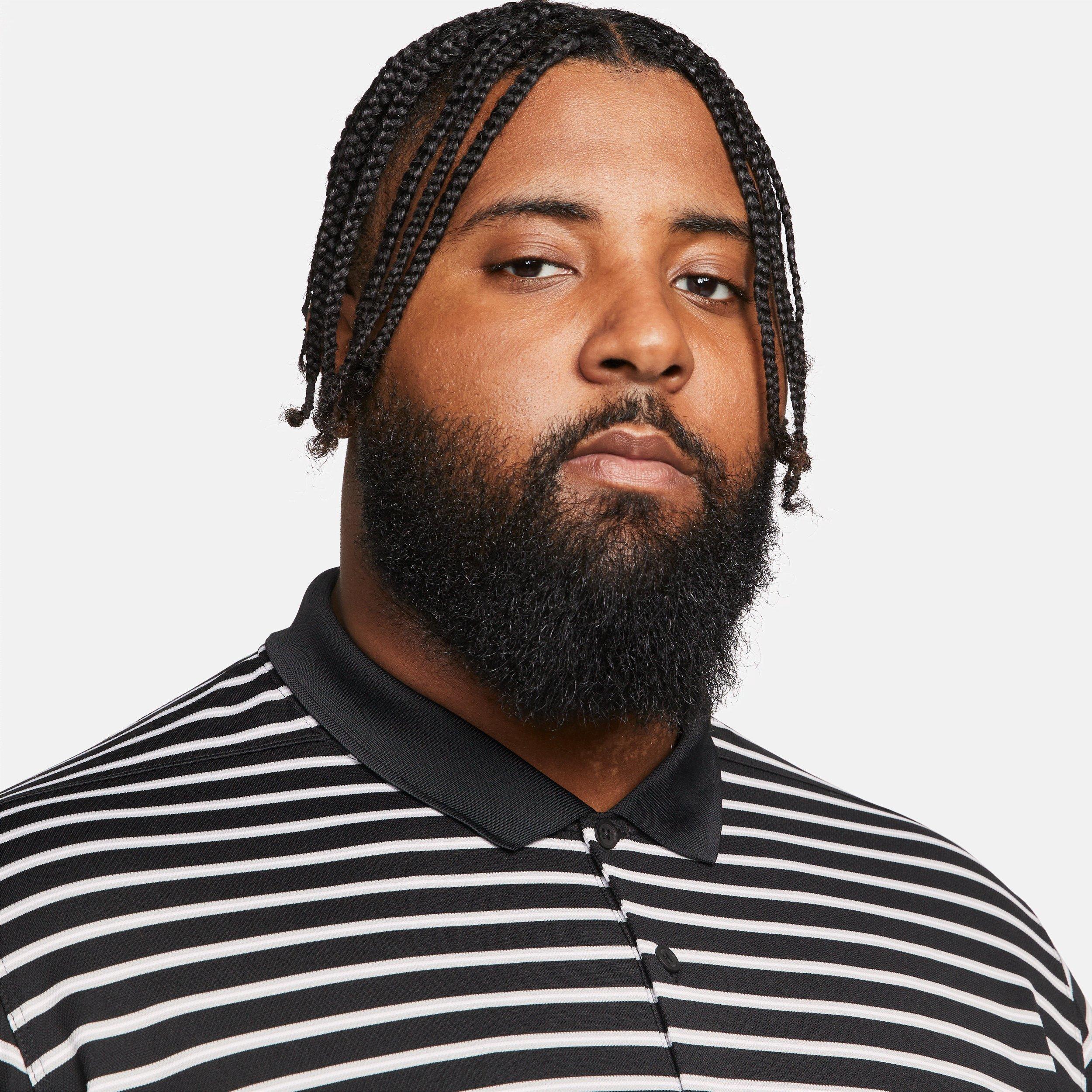 Nike Men's Dri-FIT Victory Striped Golf Polo - Black - BLACK Thumbnail View 7