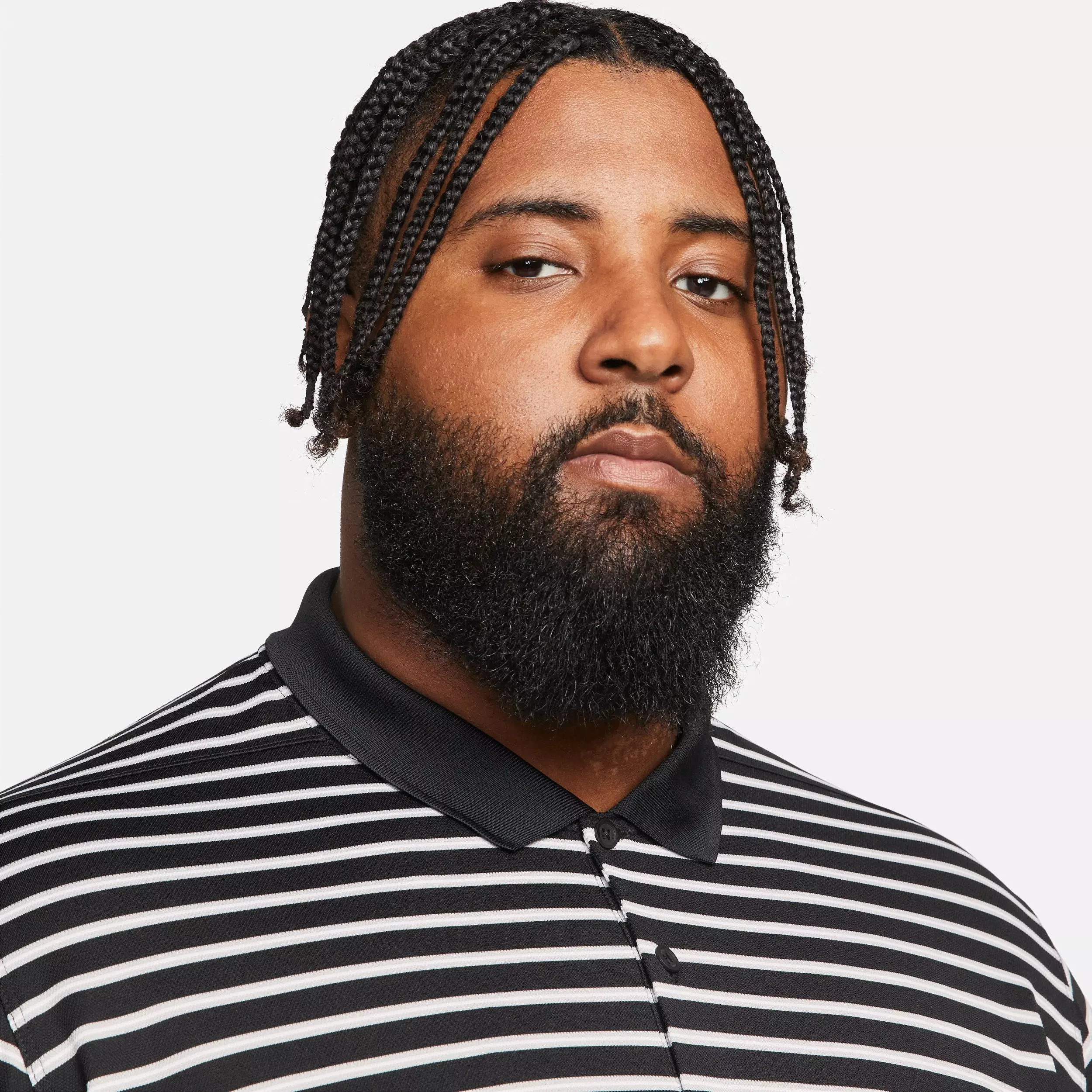 Nike Men's Dri-FIT Victory Striped Golf Polo - Black - BLACK