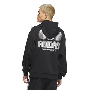 adidas Men's World Wide Hoops Hoodie - Black
