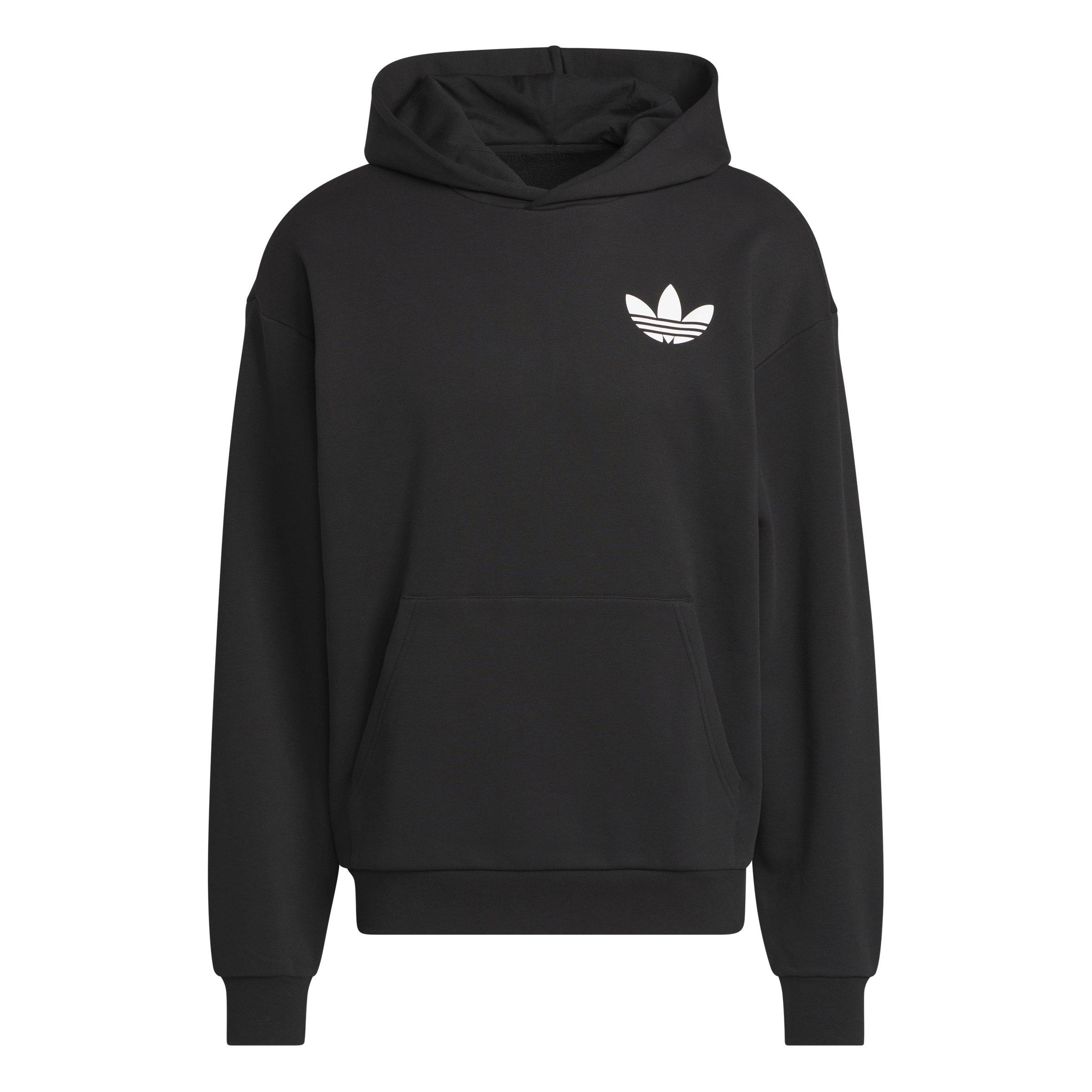adidas Men's World Wide Hoops Hoodie - Black - BLACK Thumbnail View 6