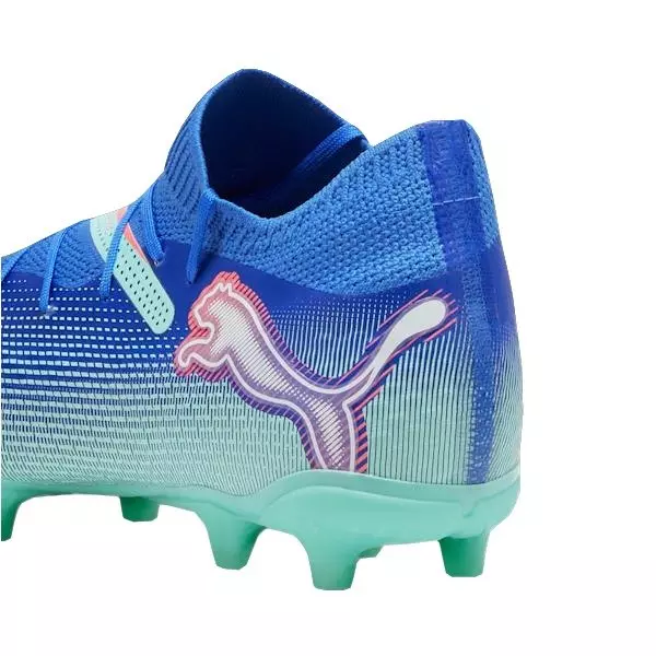 PUMA Future 7 Pro FG/AG "Bluemazing/PUMA White/Electric Peppermin" Men's Soccer Cleat - BLUE/WHITE/PINK