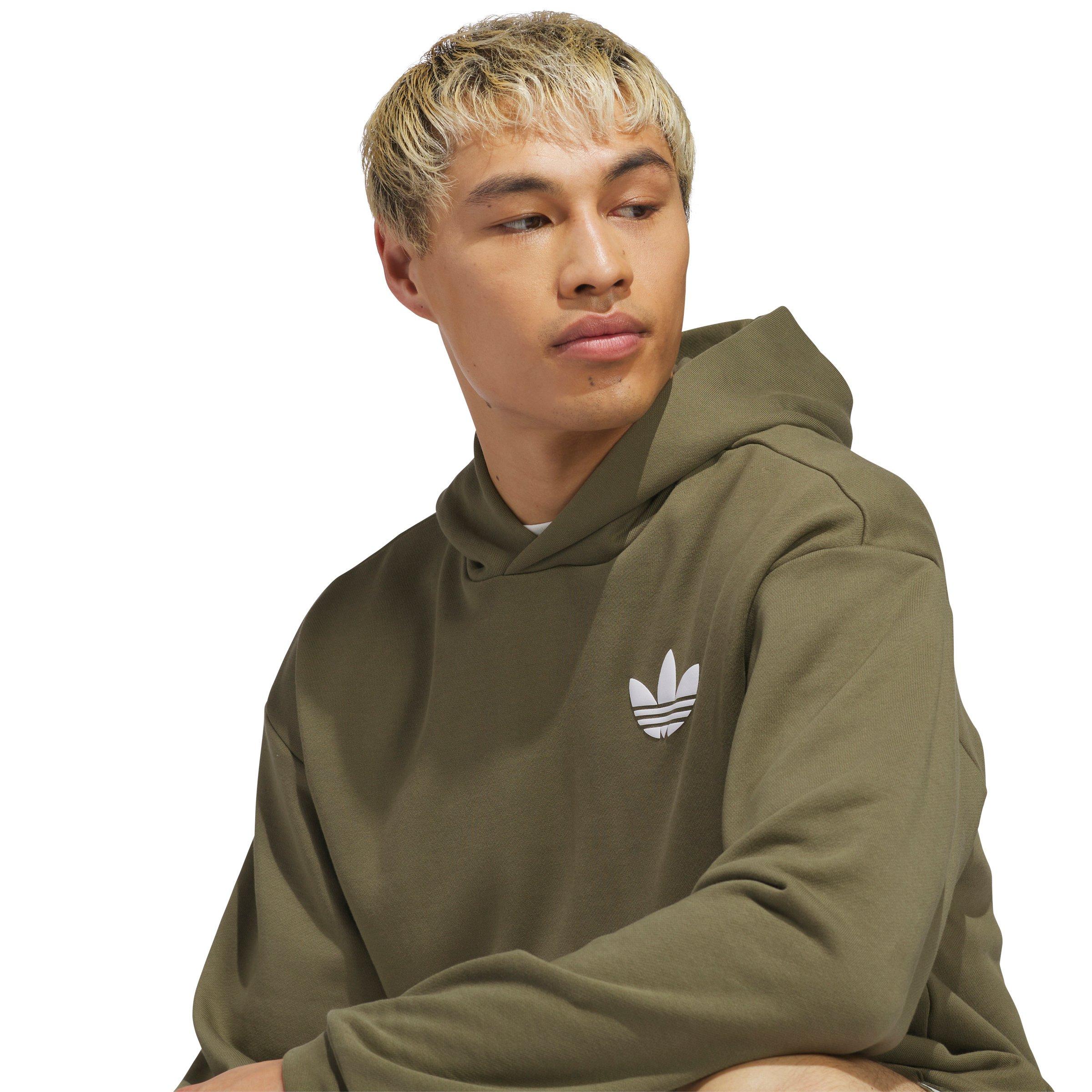 adidas Men's World Wide Hoops Hoodie - Olive - OLIVE Thumbnail View 3