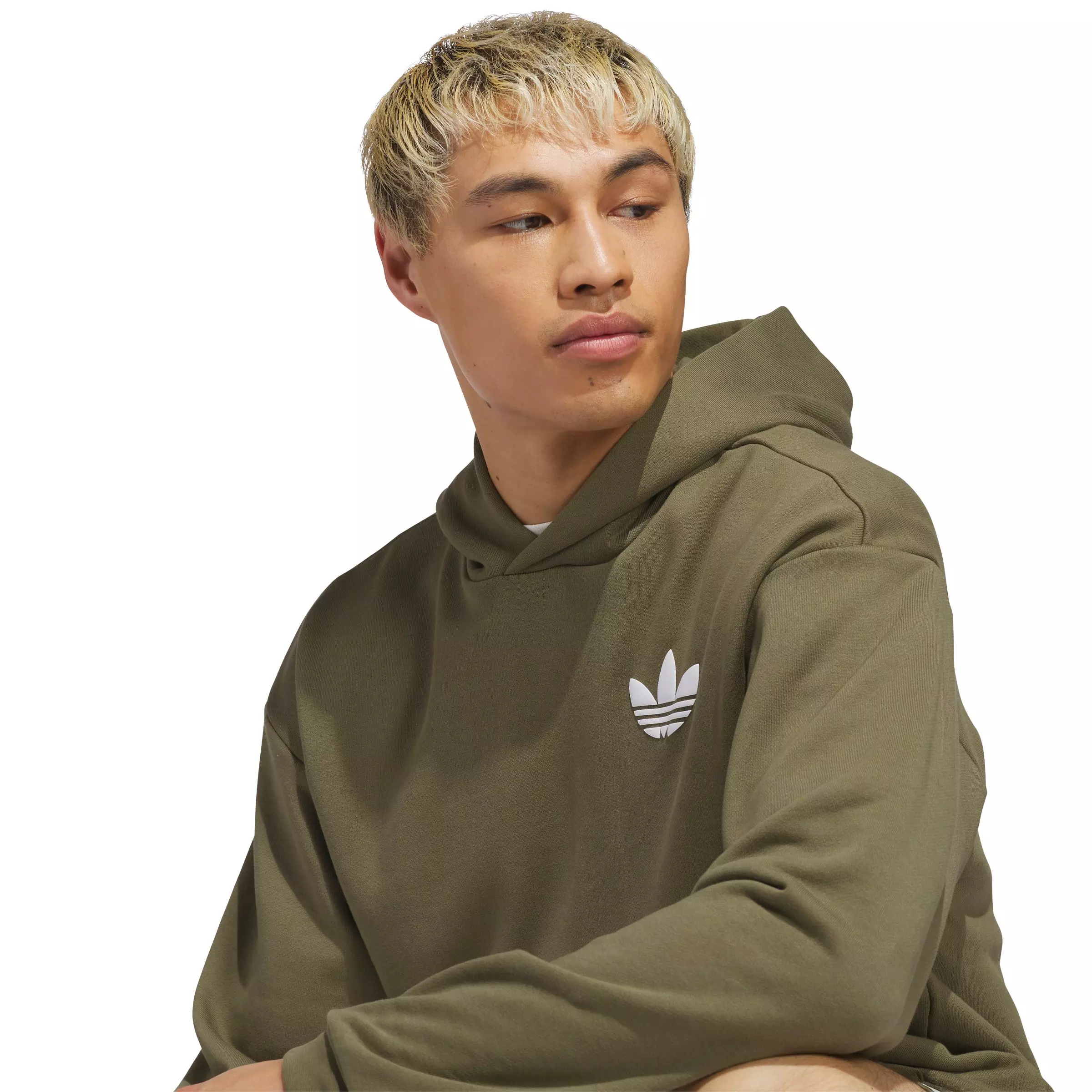 adidas Men's World Wide Hoops Hoodie - Olive - OLIVE