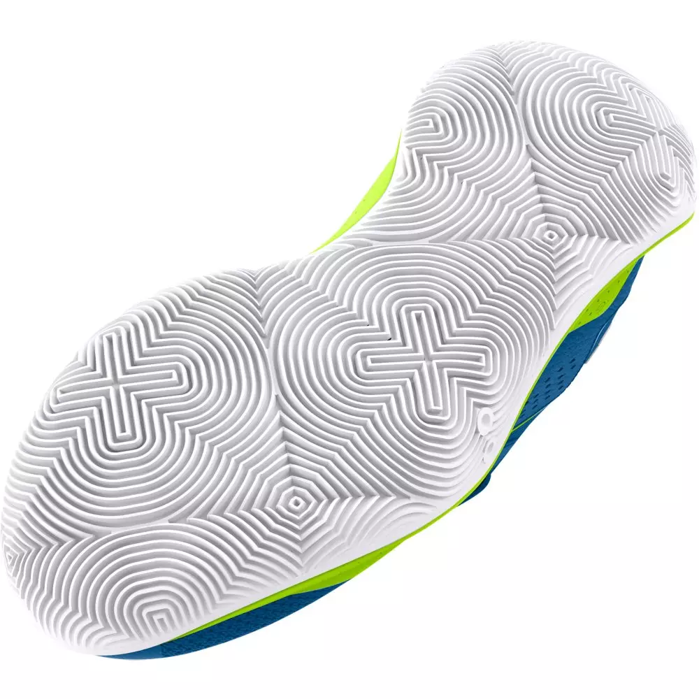 Under Armour Jet '23 "Photon Blue/High Vis Yellow/White" Grade School Boys' Basketball Shoe - BLUE/YELLOW/WHITE