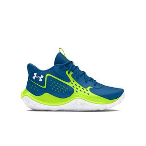 Under Armour Jet '23 "Photon Blue/High Vis Yellow/White" Grade School Boys' Basketball Shoe