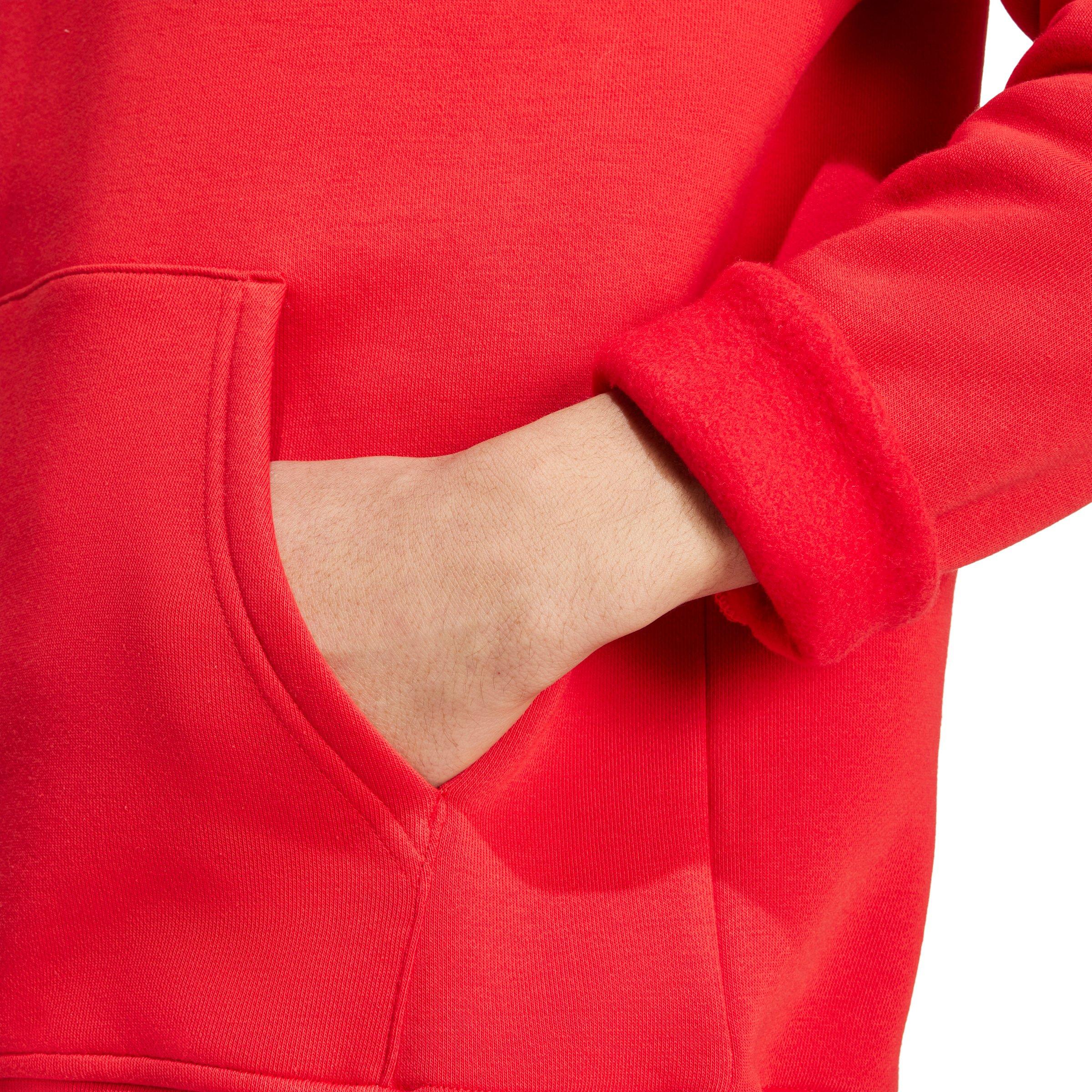 adidas Originals Men's Trefoil Essentials Hoodie - Red - RED Thumbnail View 4
