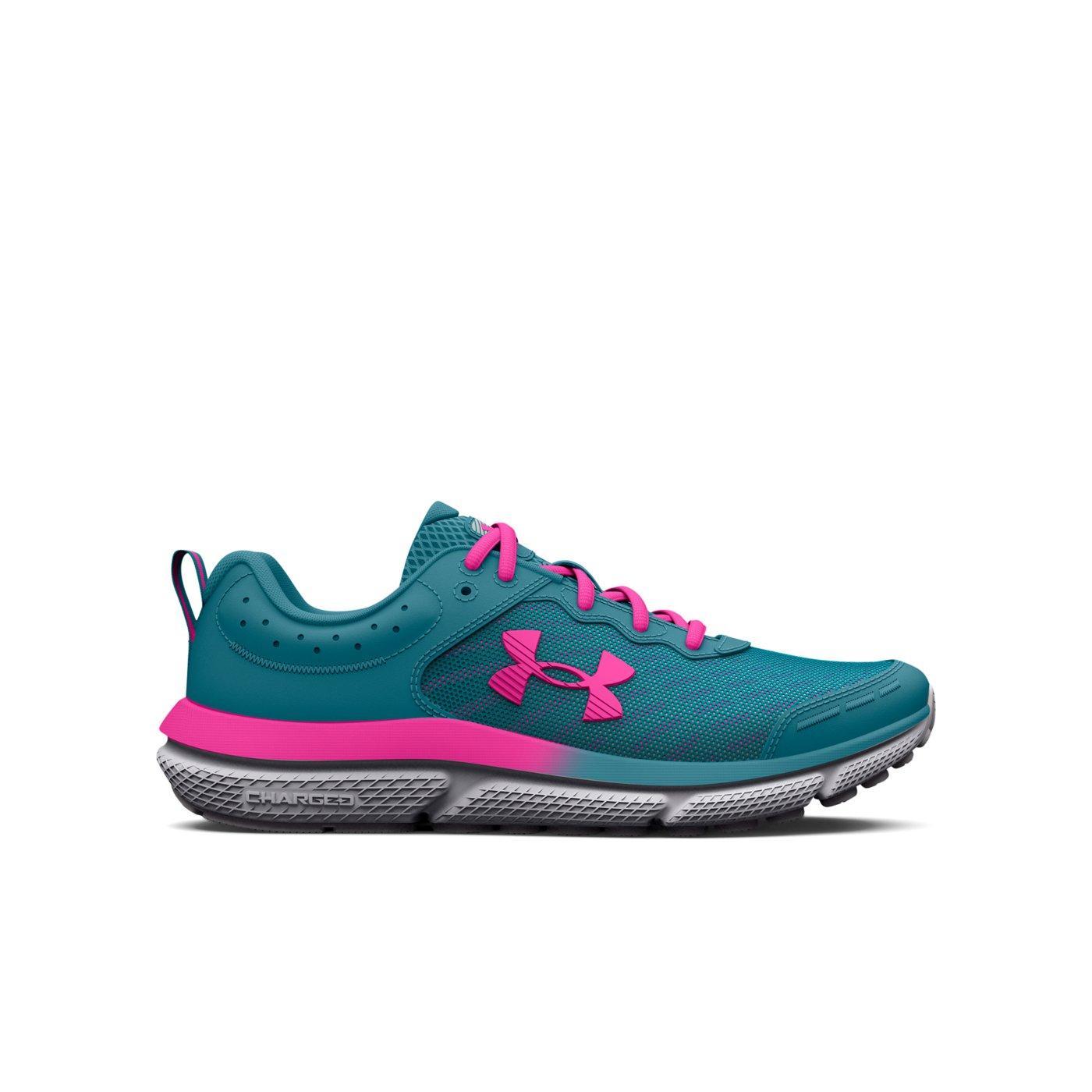 Under Armour Assert 10 "Glacier Blue/Halo Grey/Rebel Pink" Grade School Girls' Running Shoe - BLUE/GREY/PINK Thumbnail View 1