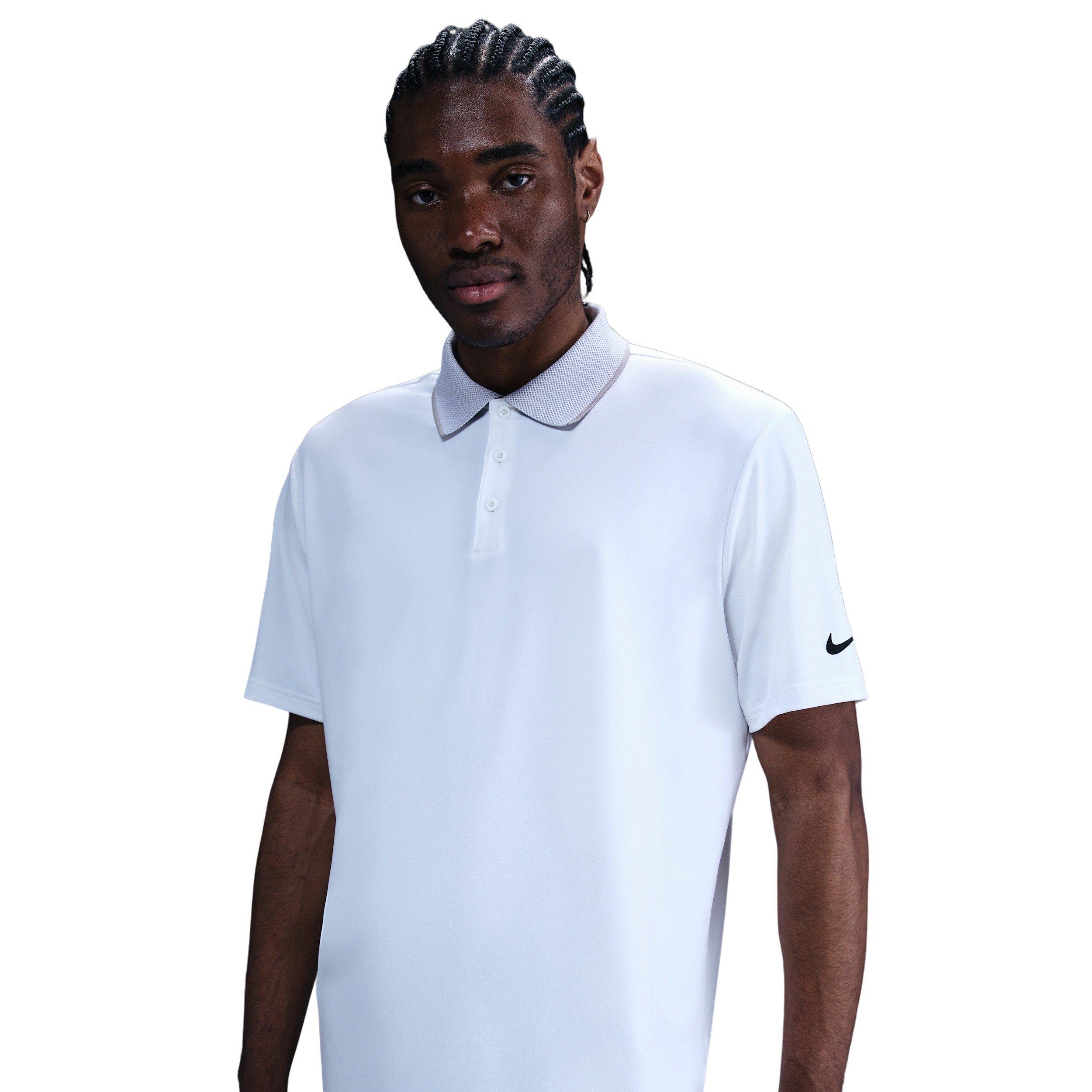 Nike Men's Tour Dri-FIT Golf Polo - WHITE/GREY Thumbnail View 1