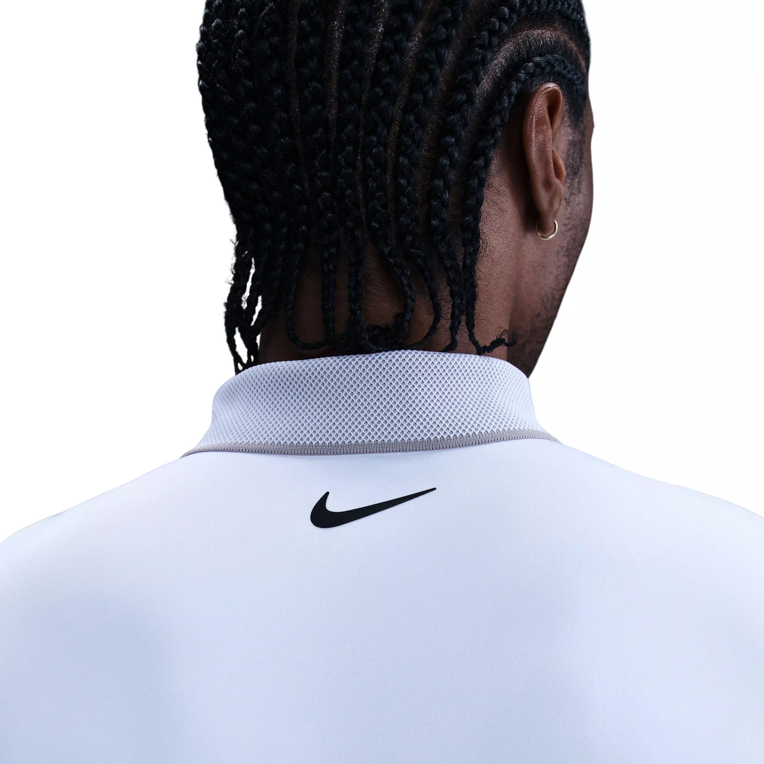 Nike Men's Tour Dri-FIT Golf Polo - WHITE/GREY