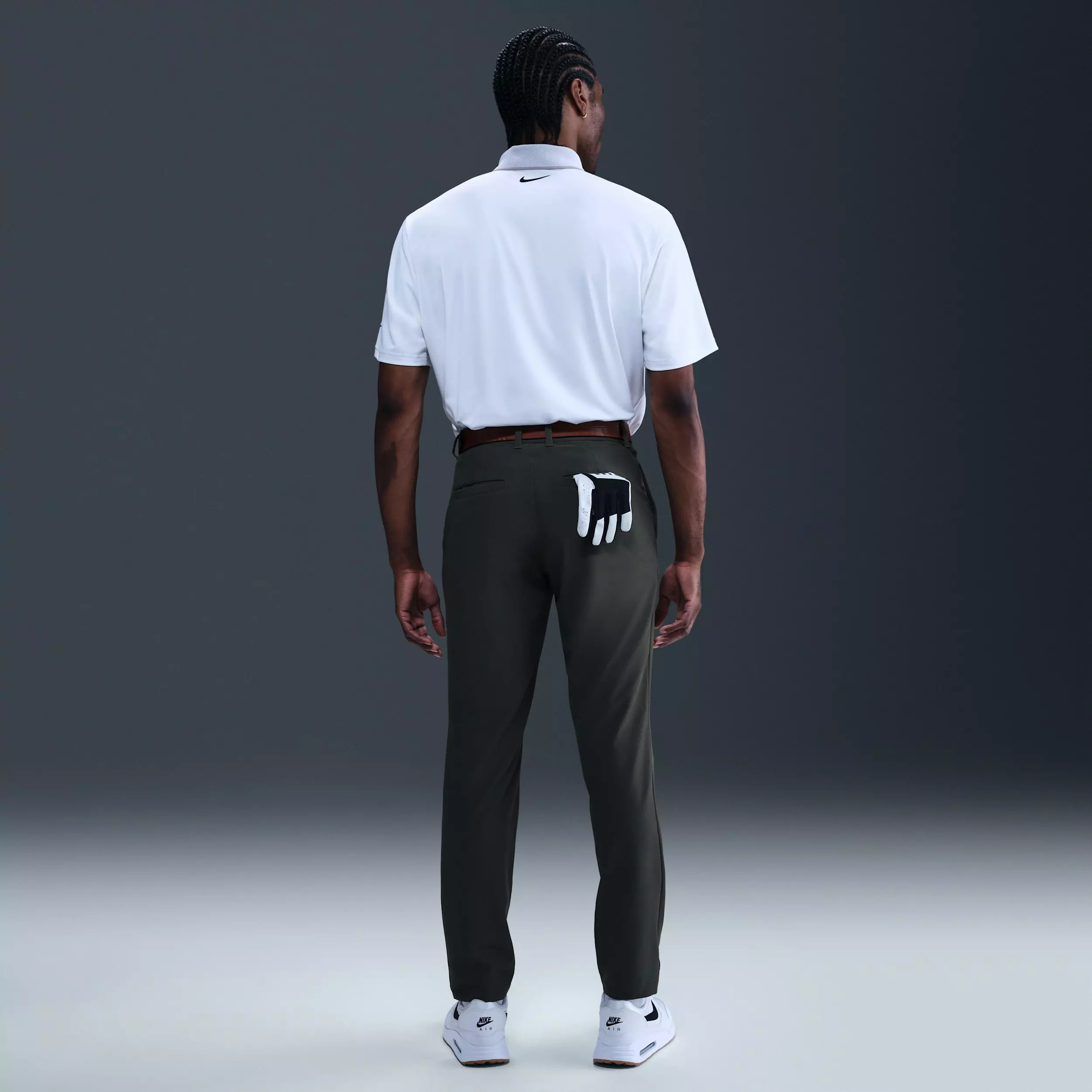 Nike Men's Tour Dri-FIT Golf Polo - WHITE/GREY