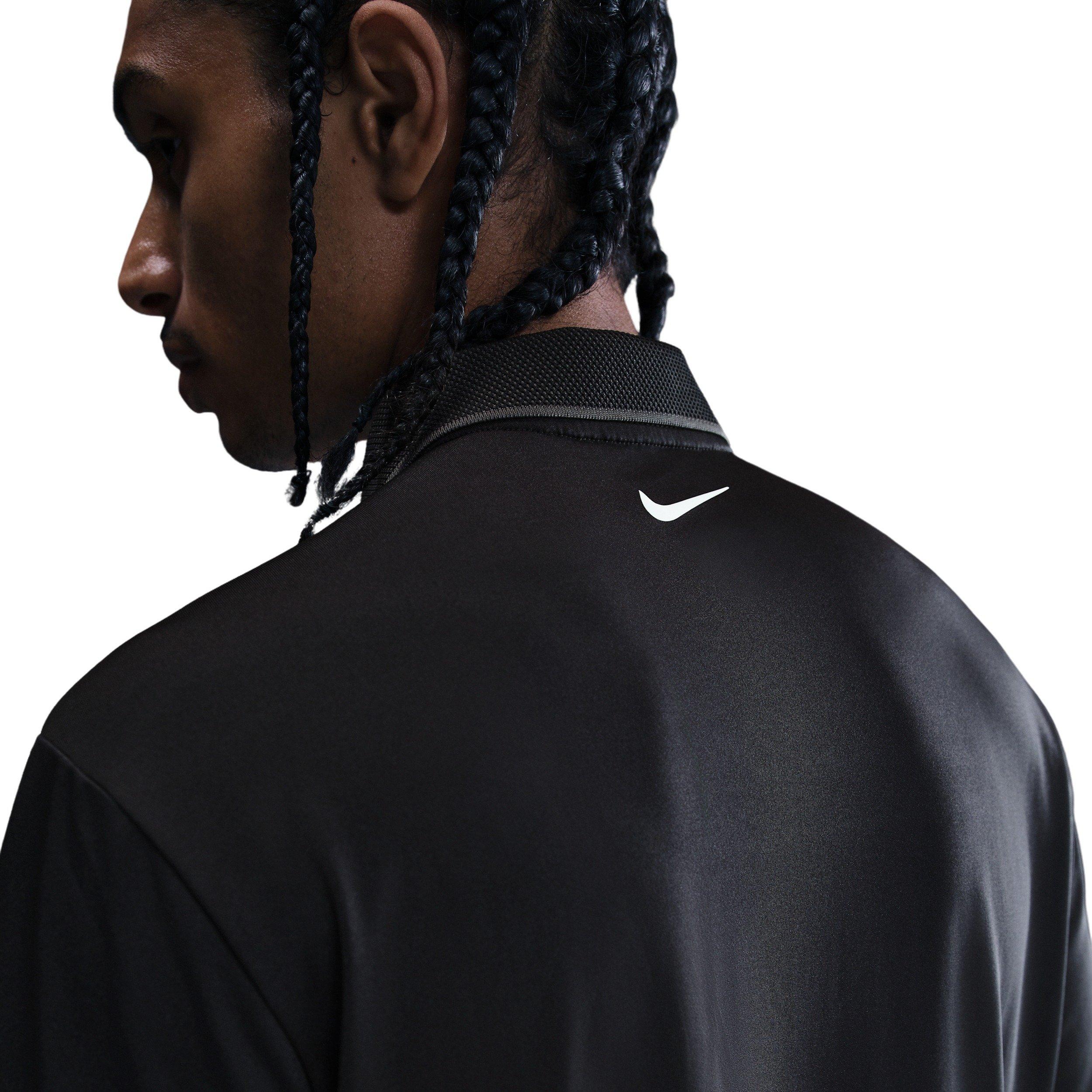 Nike Men's Tour Dri-FIT Golf Polo - BLACK/GREY Thumbnail View 2