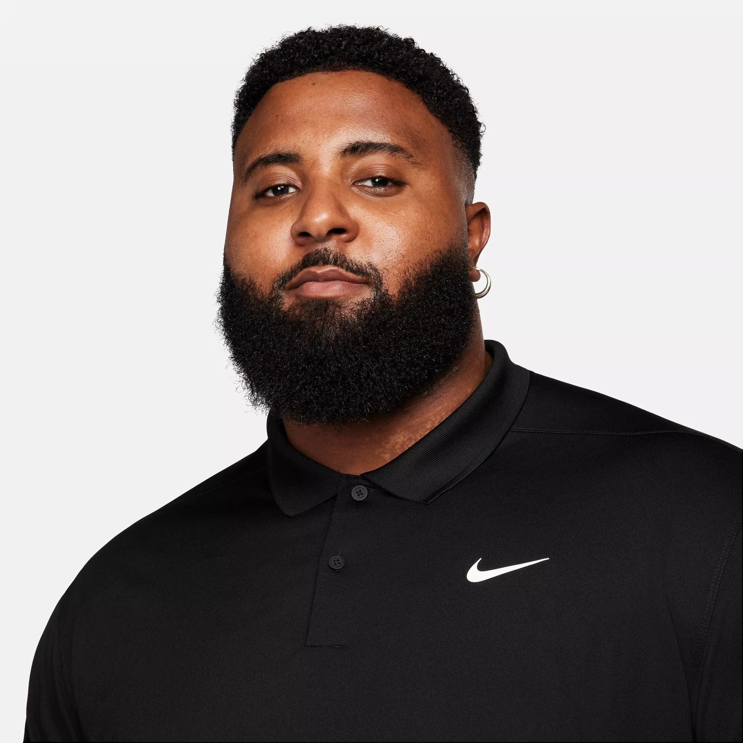 Nike Men's Dri-FIT Victory Long Sleeve Golf Polo - Black - BLACK