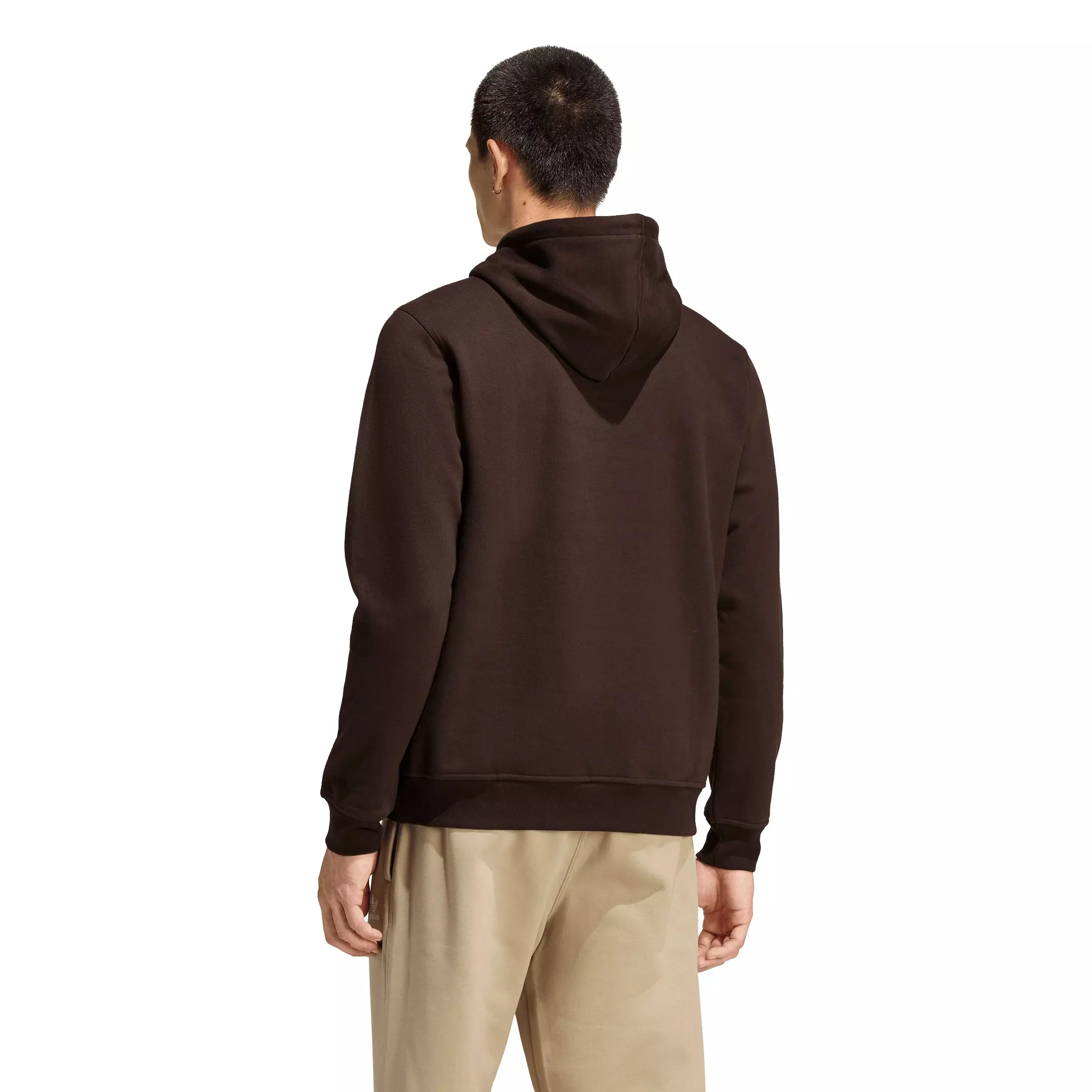 adidas Originals Men's Trefoil Essentials Hoodie - Brown - BROWN