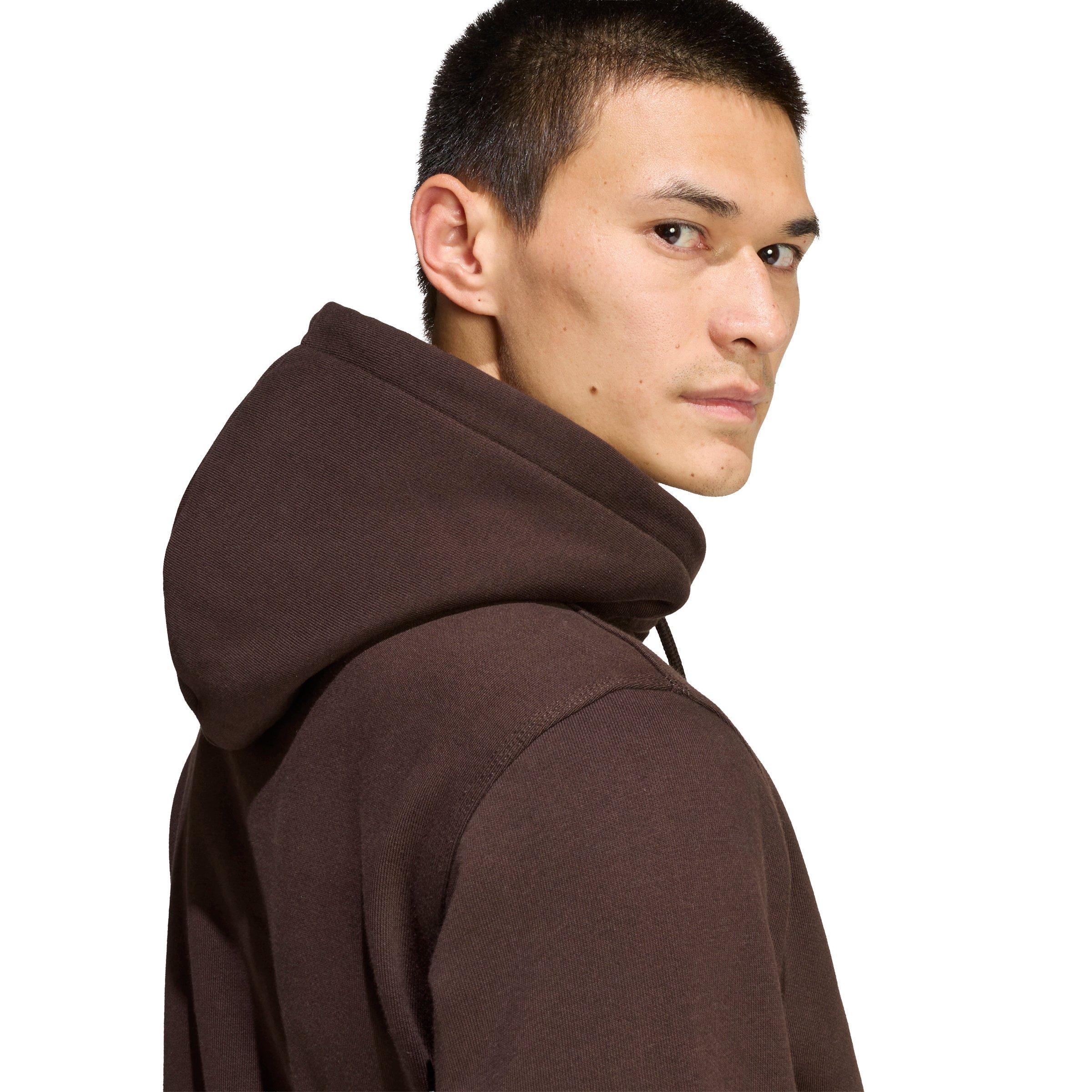 adidas Originals Men's Trefoil Essentials Hoodie - Brown - BROWN Thumbnail View 4