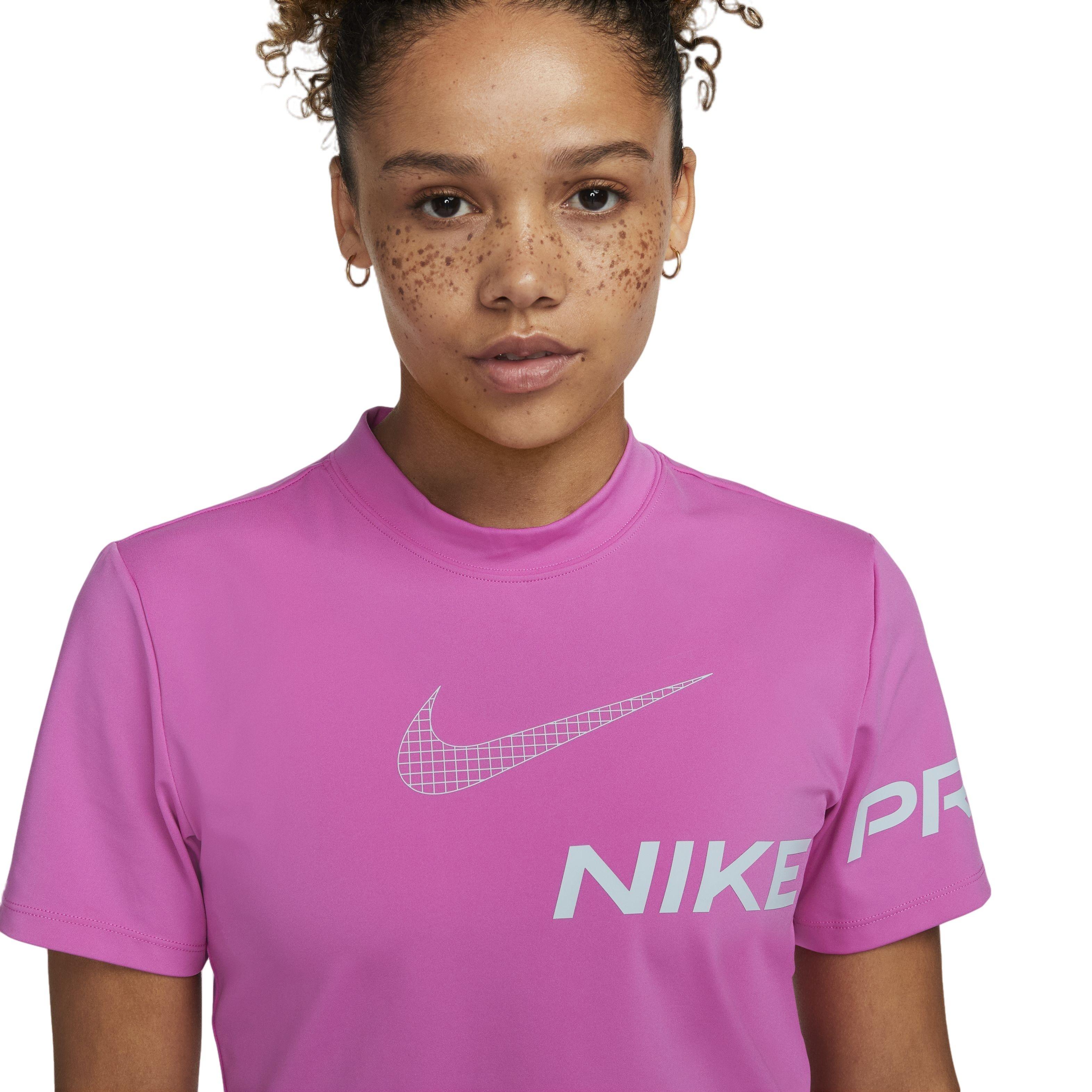 Nike Pro Dri-FIT Women's Short-Sleeve Cropped Graphic Training Top