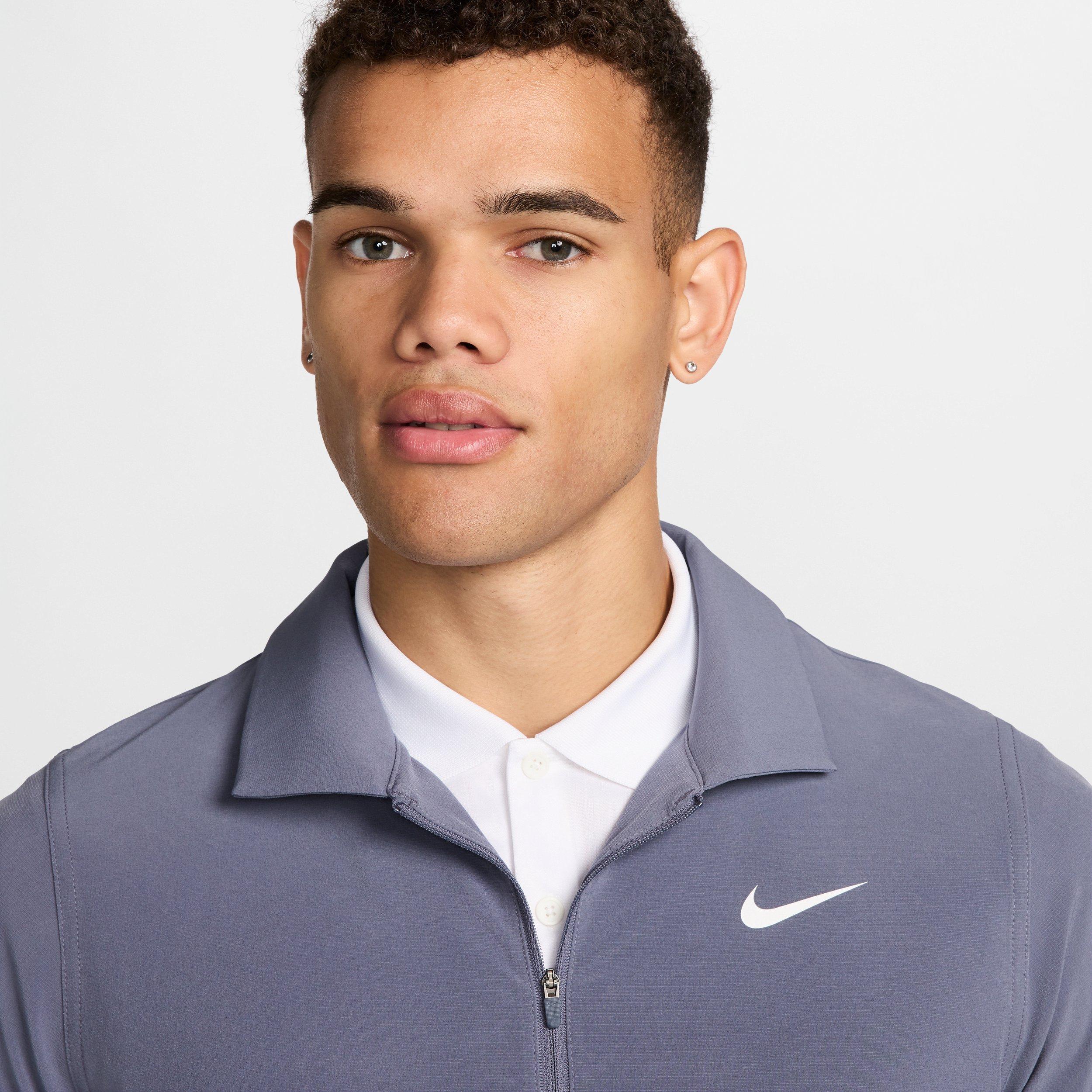 Nike Men's Tour Repel Full-Zip Golf Jacket - LT GREY Thumbnail View 3