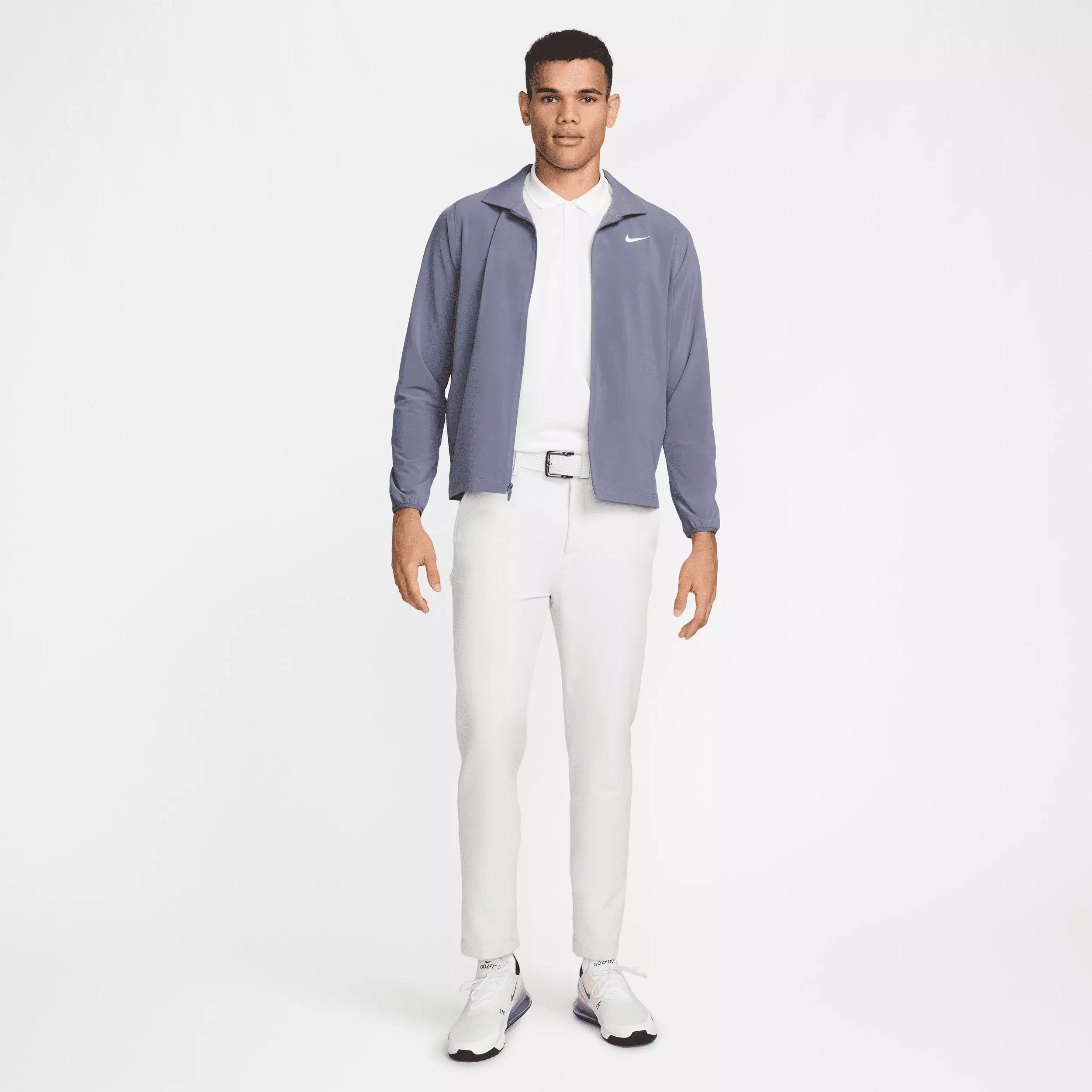 Nike Men's Tour Repel Full-Zip Golf Jacket - LT GREY