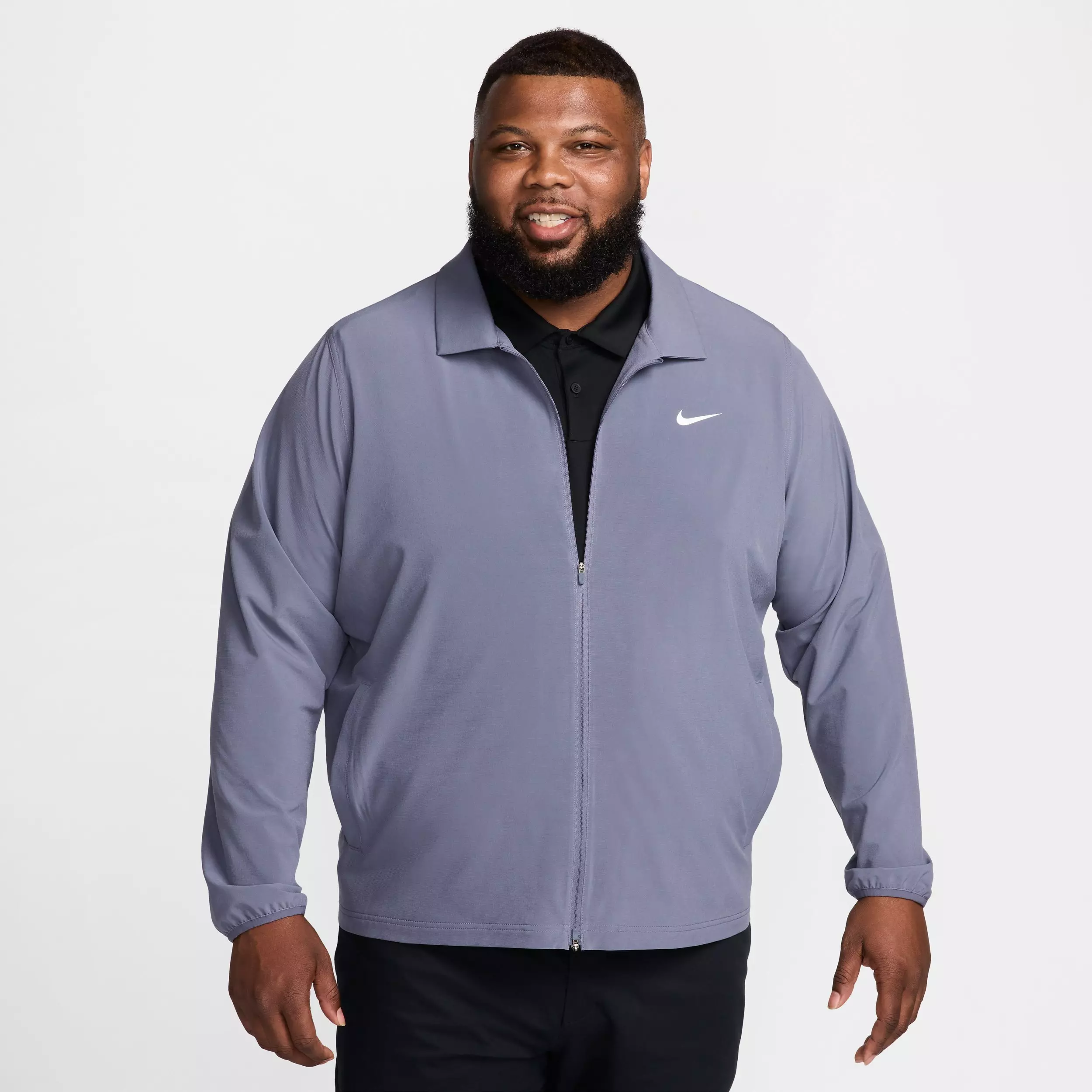 Nike Men's Tour Repel Full-Zip Golf Jacket - LT GREY