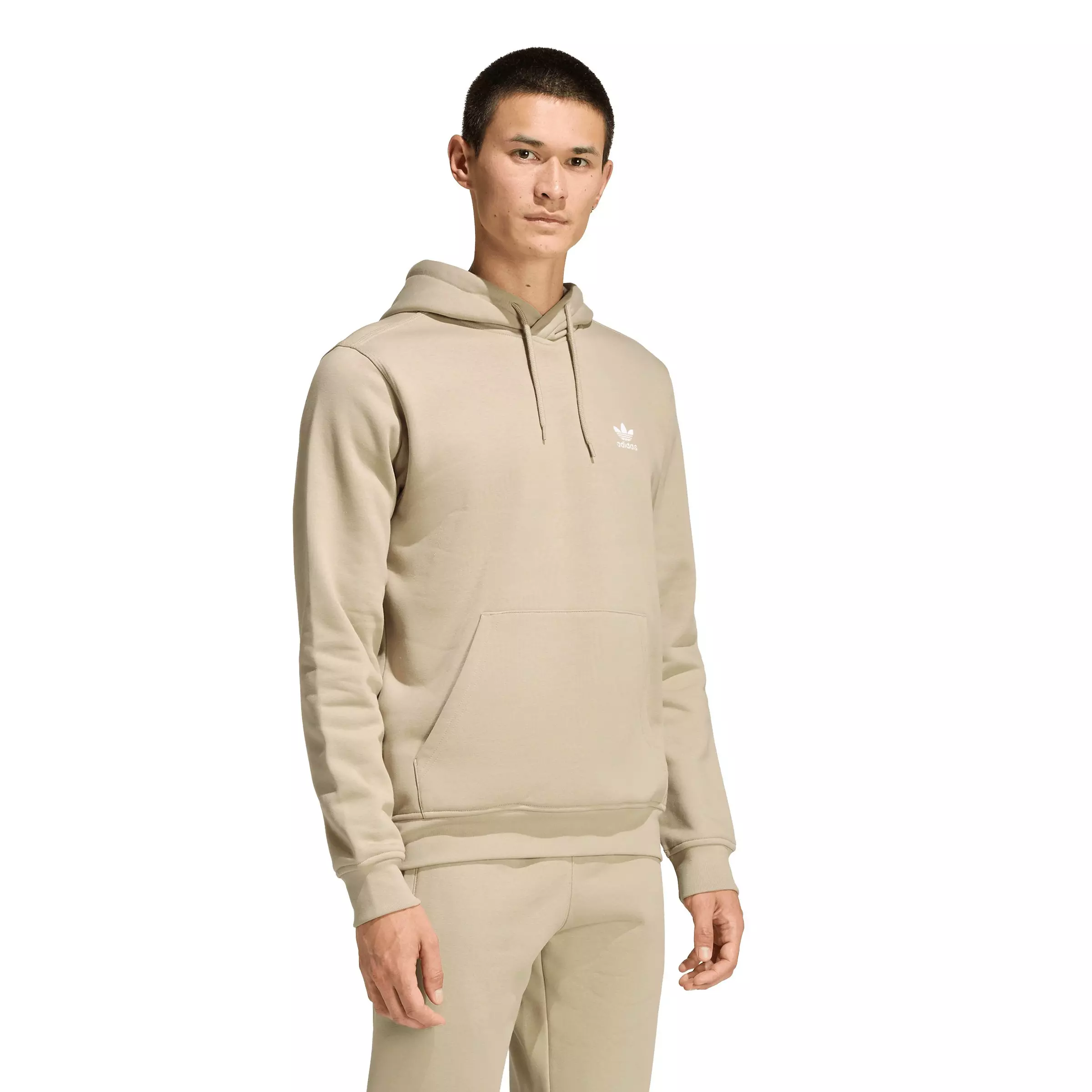 adidas Originals Men's Trefoil Essentials Hoodie - Khaki - KHAKI