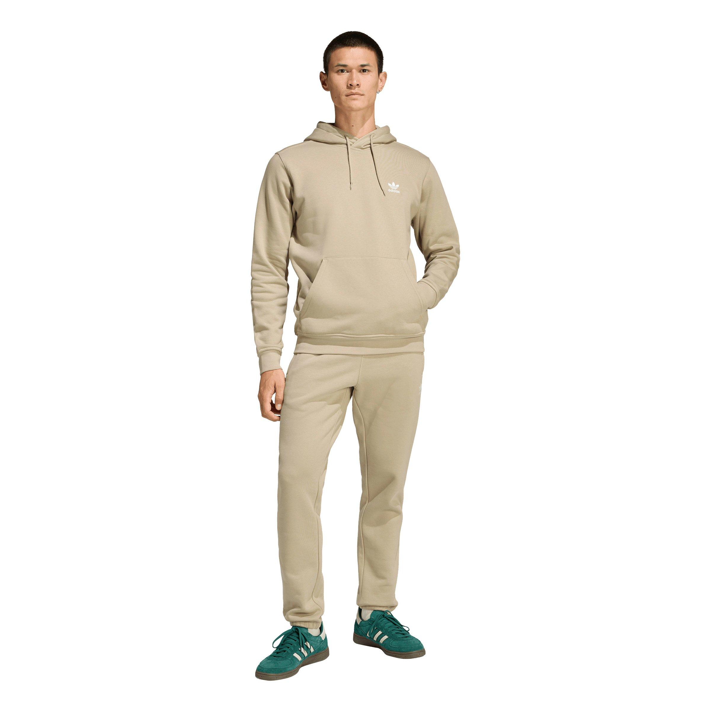 adidas Originals Men's Trefoil Essentials Hoodie - Khaki - KHAKI Thumbnail View 4