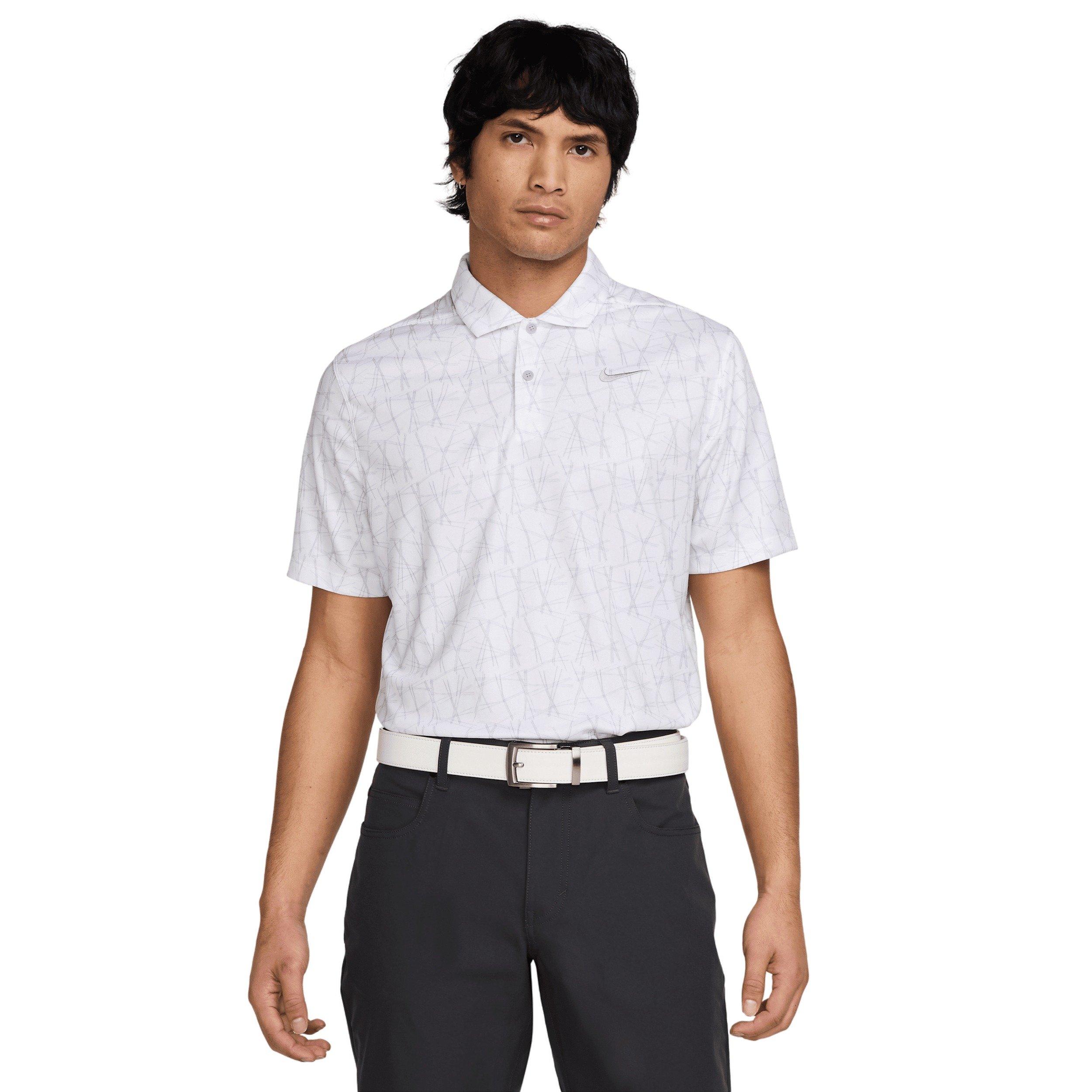 Nike Men's Victory+ Golf Polo - White/Grey - WHITE/GREY Thumbnail View 1