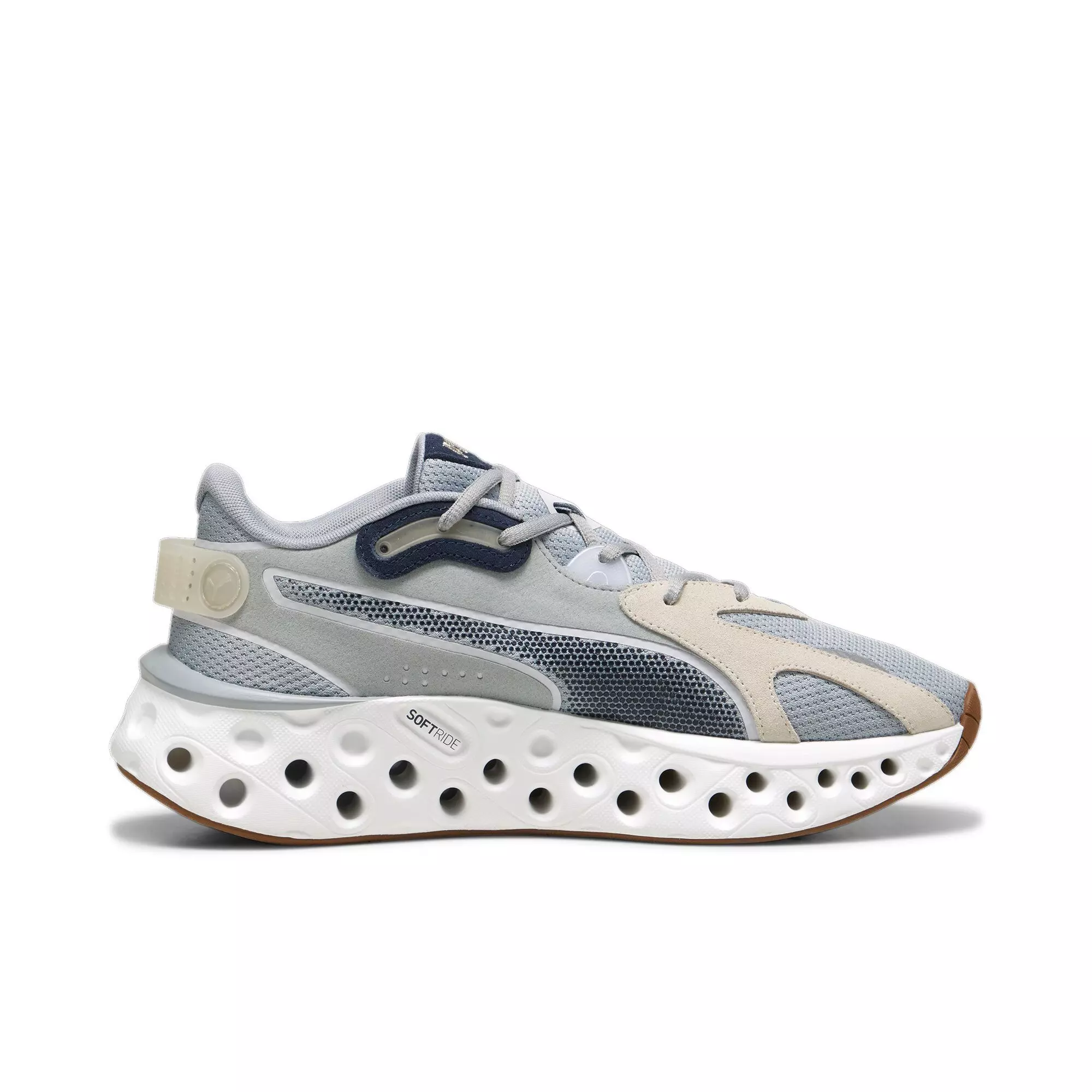 PUMA Softride Frequence "Cool Mid Grey/Alpine Snow/Club Navy" Men's Shoe - GREY/NAVY