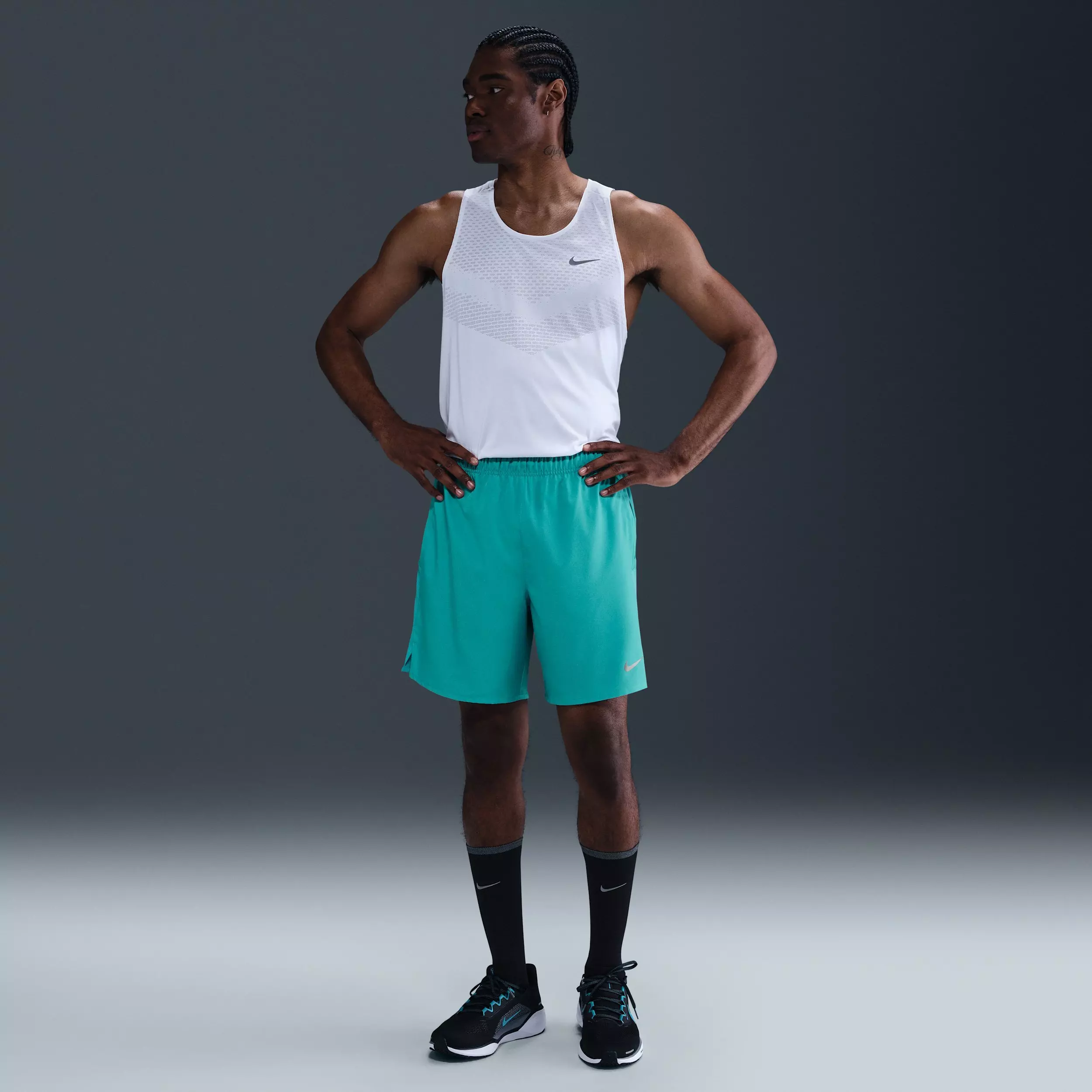 Nike Men's Challenger Dri-FIT 7" 2-in-1 Running Shorts - Blue - BLUE