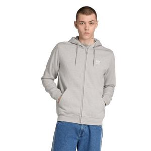 adidas Originals Men's Trefoil Essentials Full-Zip Hooded Jacket - Grey/White