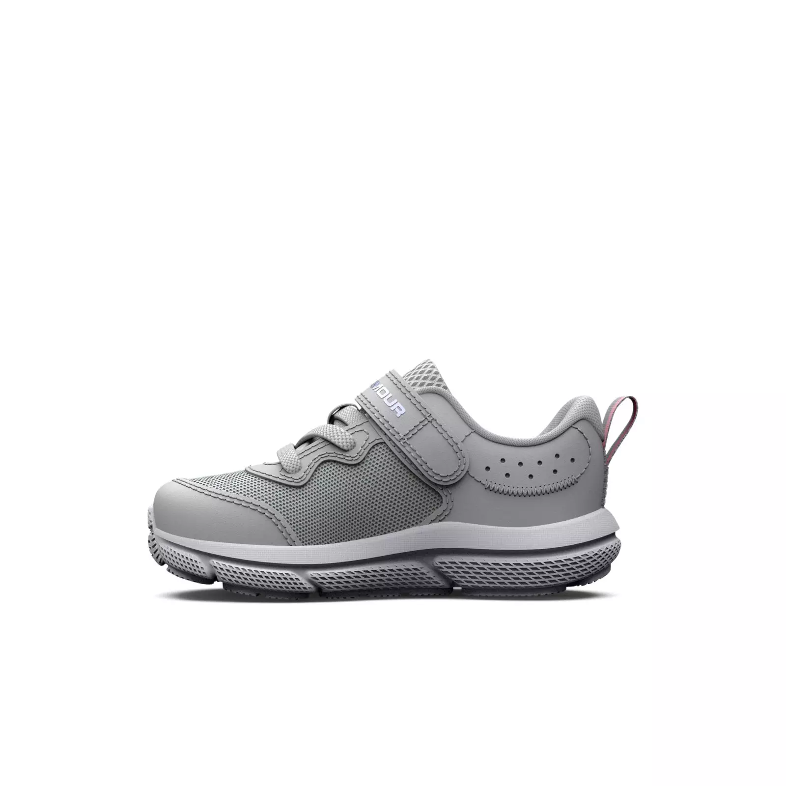 Under Armour Assert 10 AC "Halo Grey/Pink Sugar/Iridescent" Infant Girls' Running Shoe - GREY/PINK/IRIDESCENT