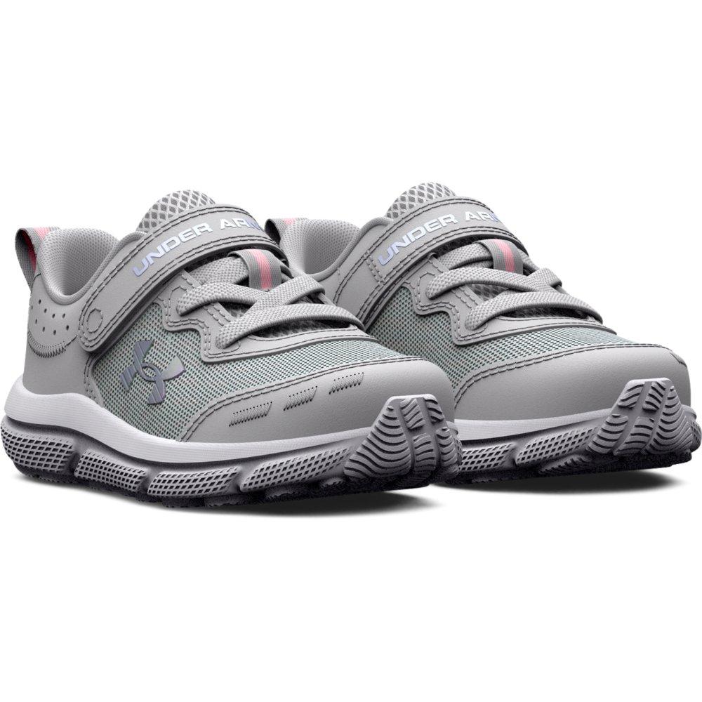 Under Armour Assert 10 AC Infant Girls' "Halo Grey/Pink Sugar/Iridescent" Running Shoe