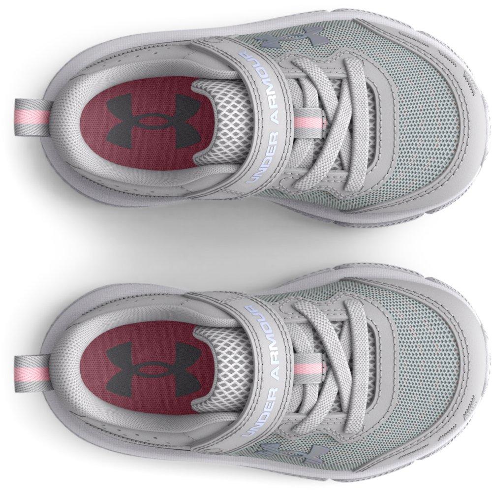 Under Armour Assert 10 AC Infant Girls' "Halo Grey/Pink Sugar/Iridescent" Running Shoe